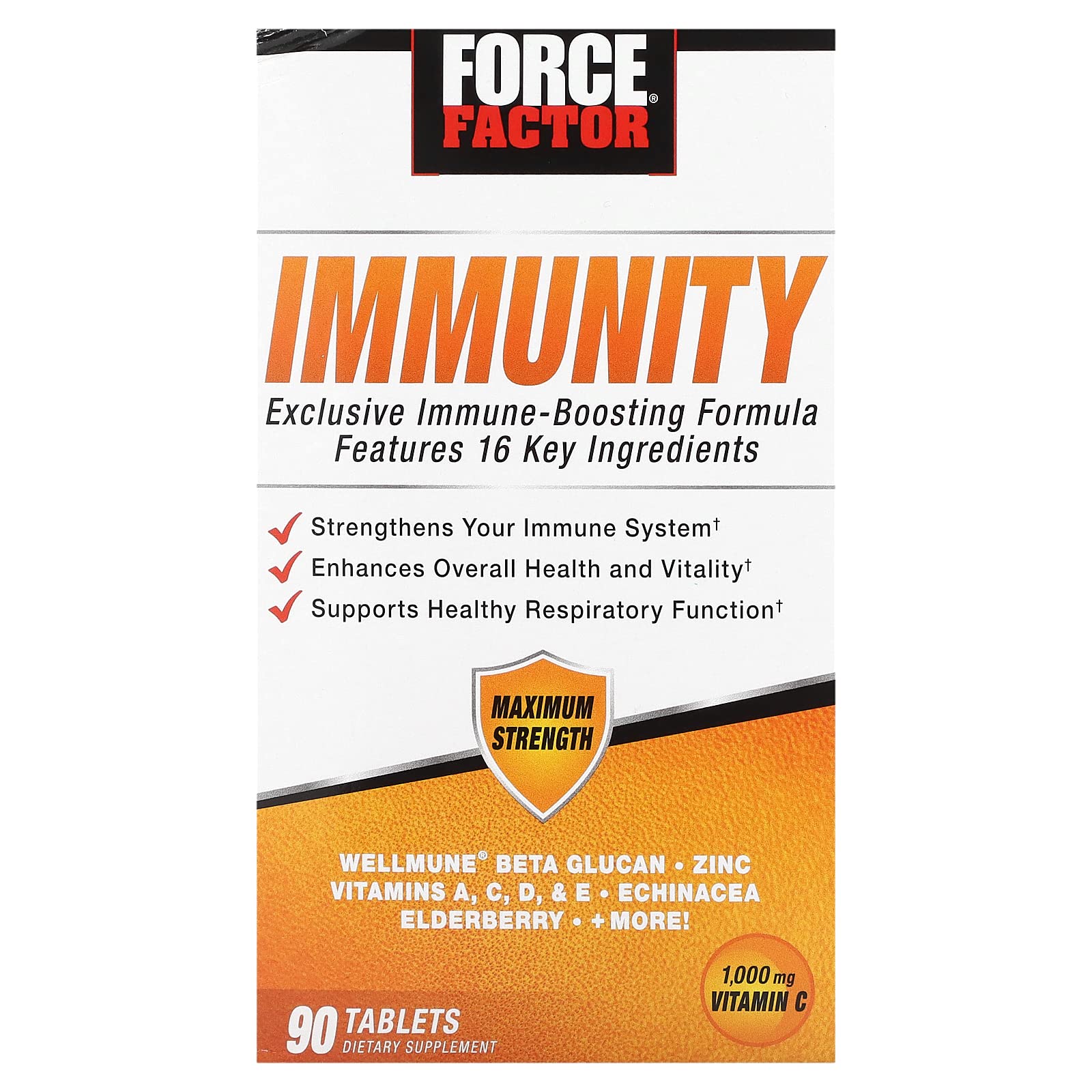 Force Factor Immunity Immune Support Booster 90 Tablets
