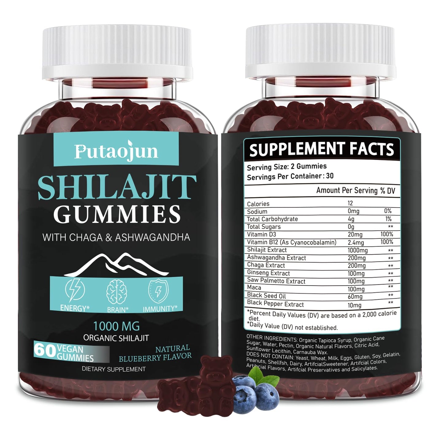 Putaojun Himalayan Gold Shilajit Gummies 60 Count