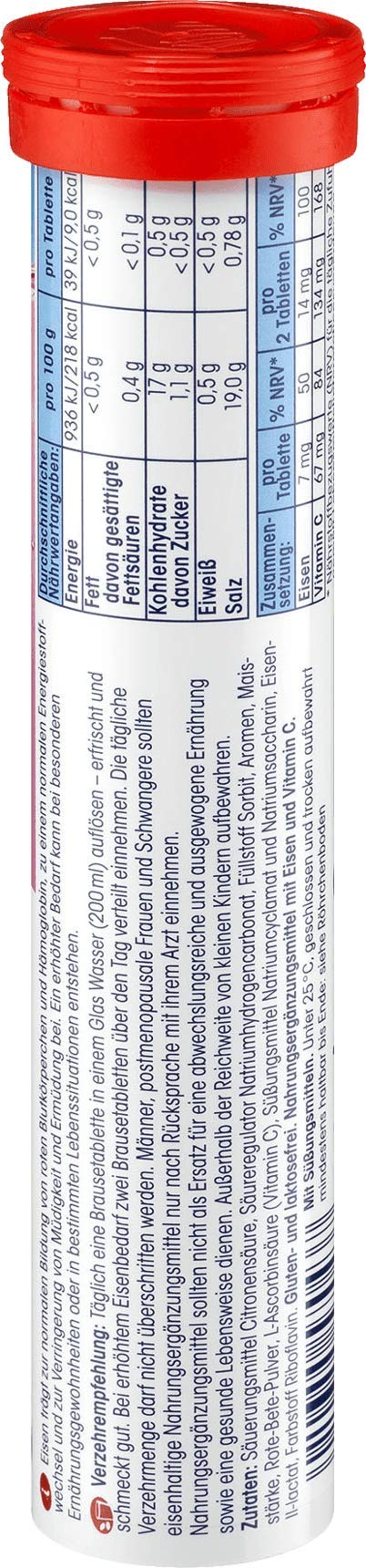 Mivolis Iron + Vitamin C Effervescent Tablets, 80 Tablets