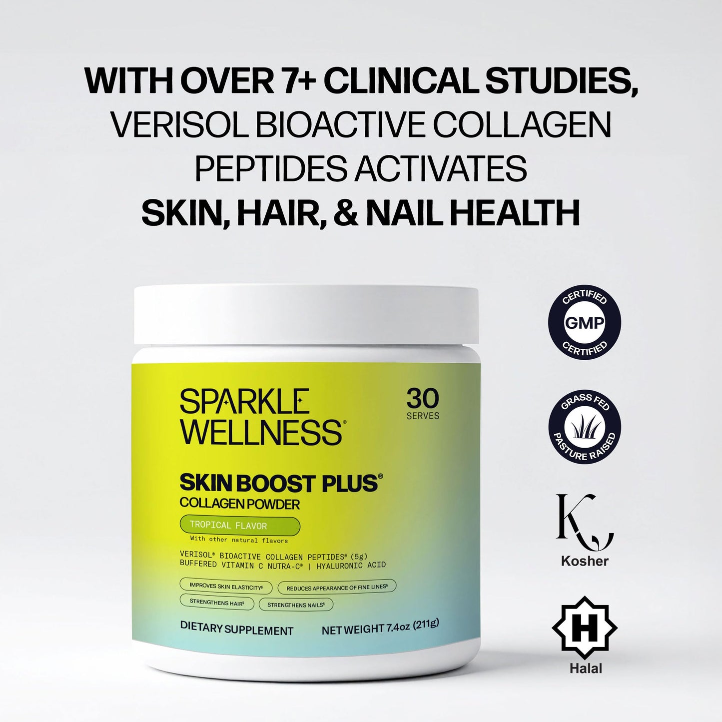 Sparkle Wellness VERISOL Bioactive Hydrolyzed Collagen Peptides Powder 30 Servings