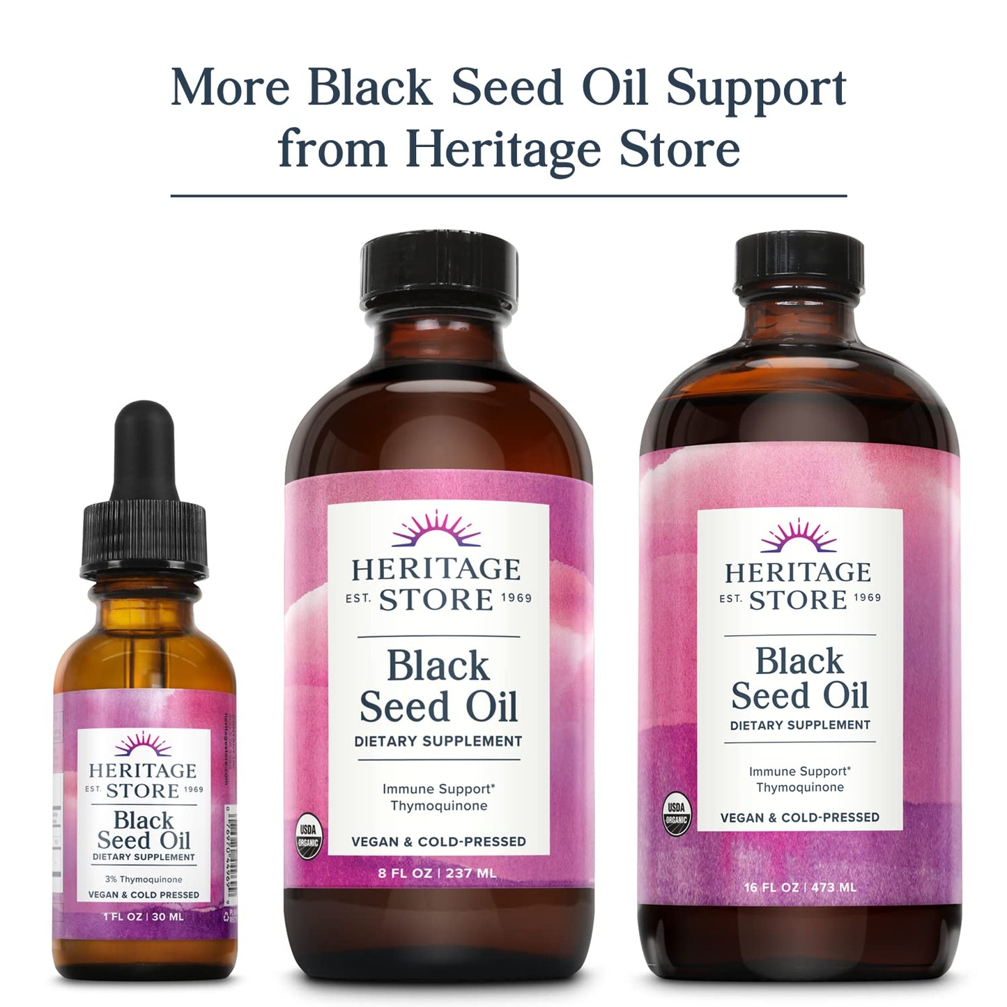 Heritage Store Black Seed Oil Capsules 650mg, 90 Count