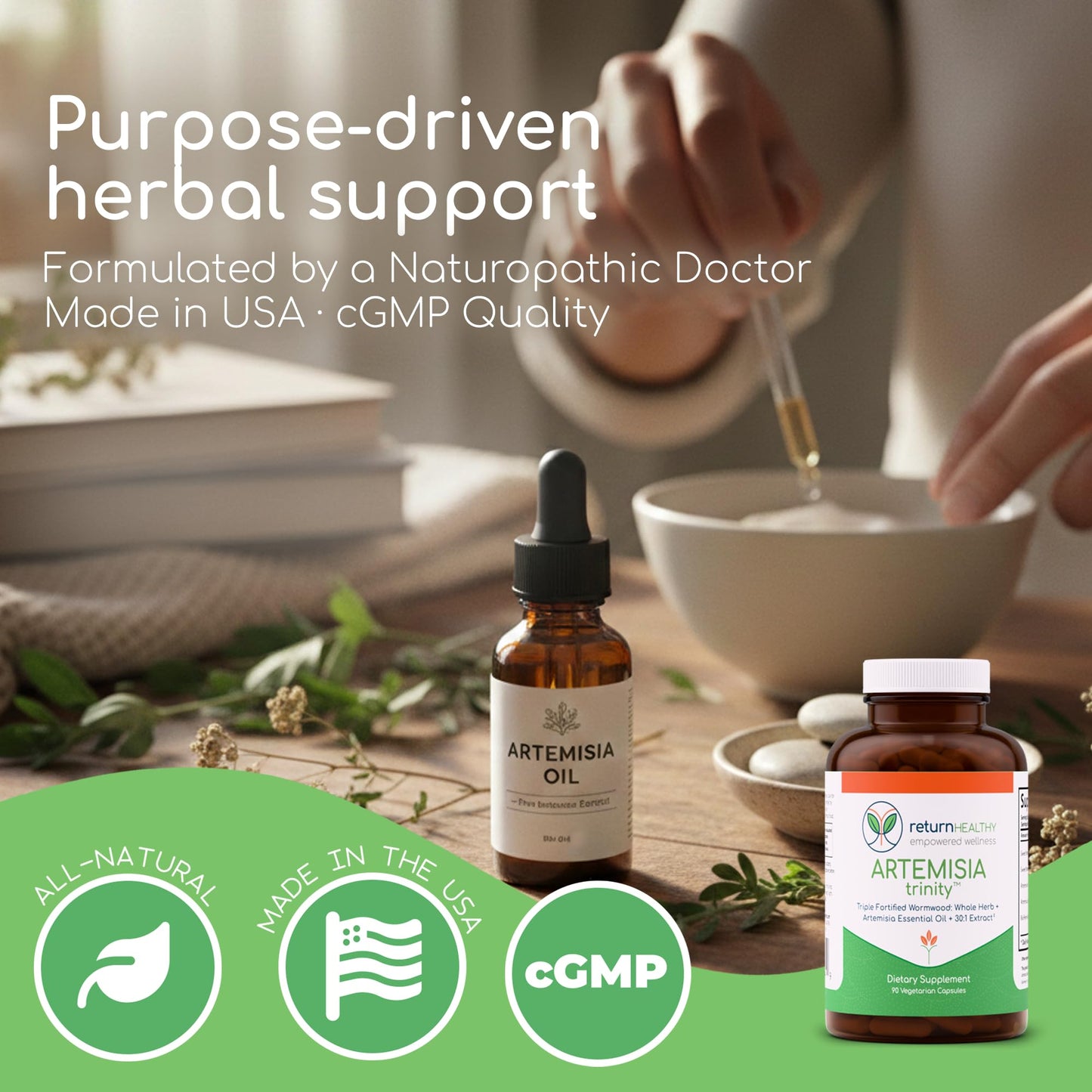 Return Healthy Artemisia Trinity Capsules 90