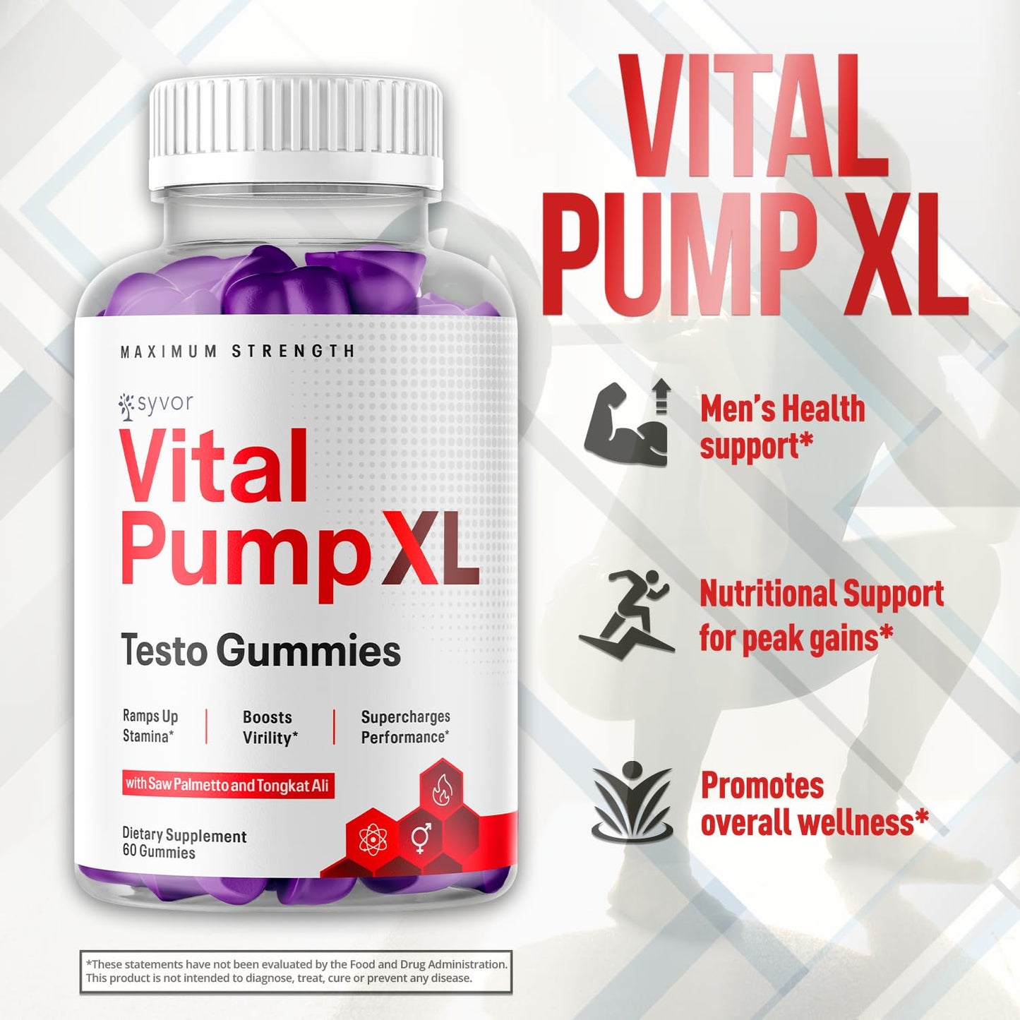 Syvor Vital Pump XL Gummies 180 Count