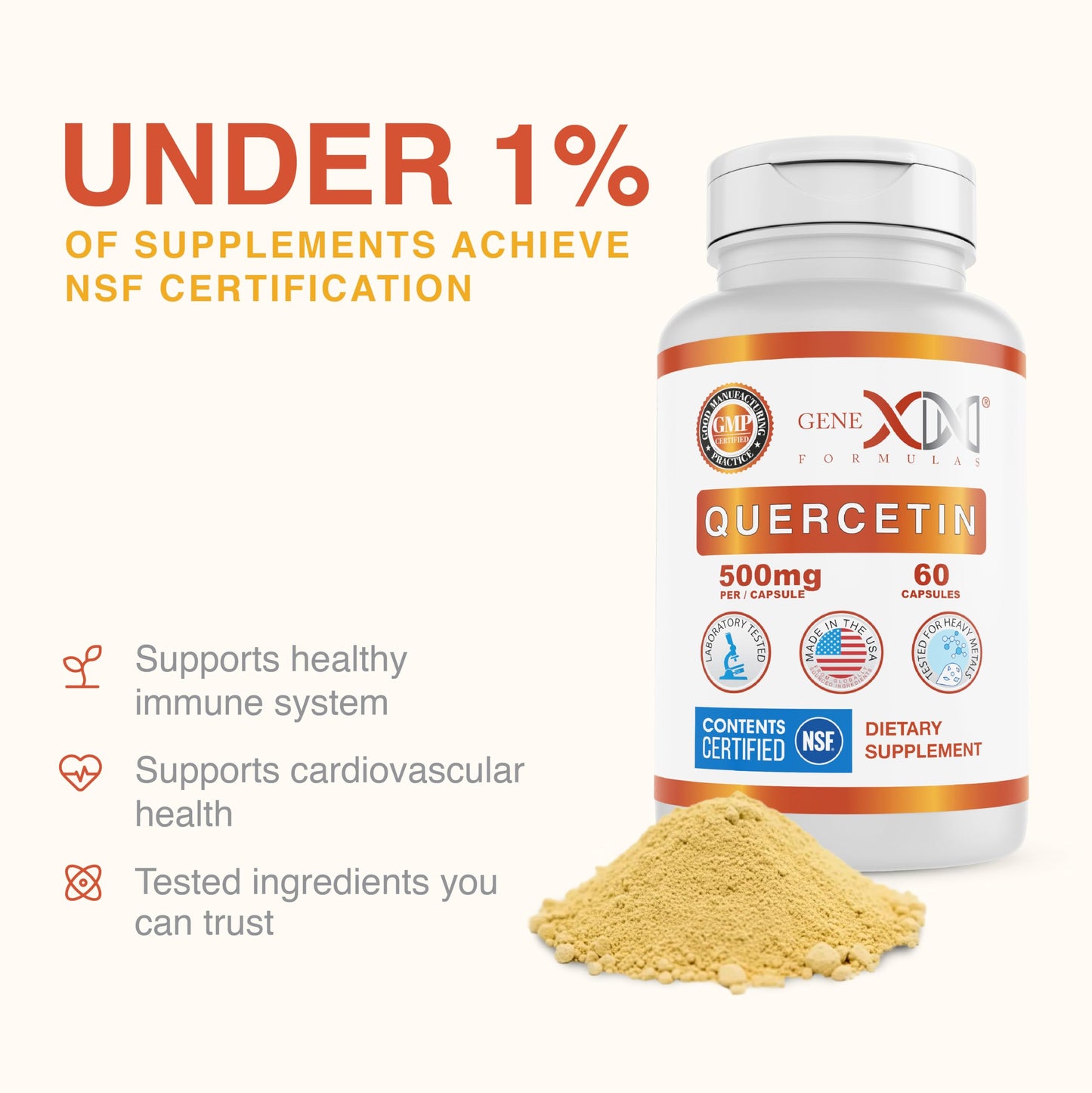 Genex Formulas Quercetin 500mg Capsule, 300 Capsules