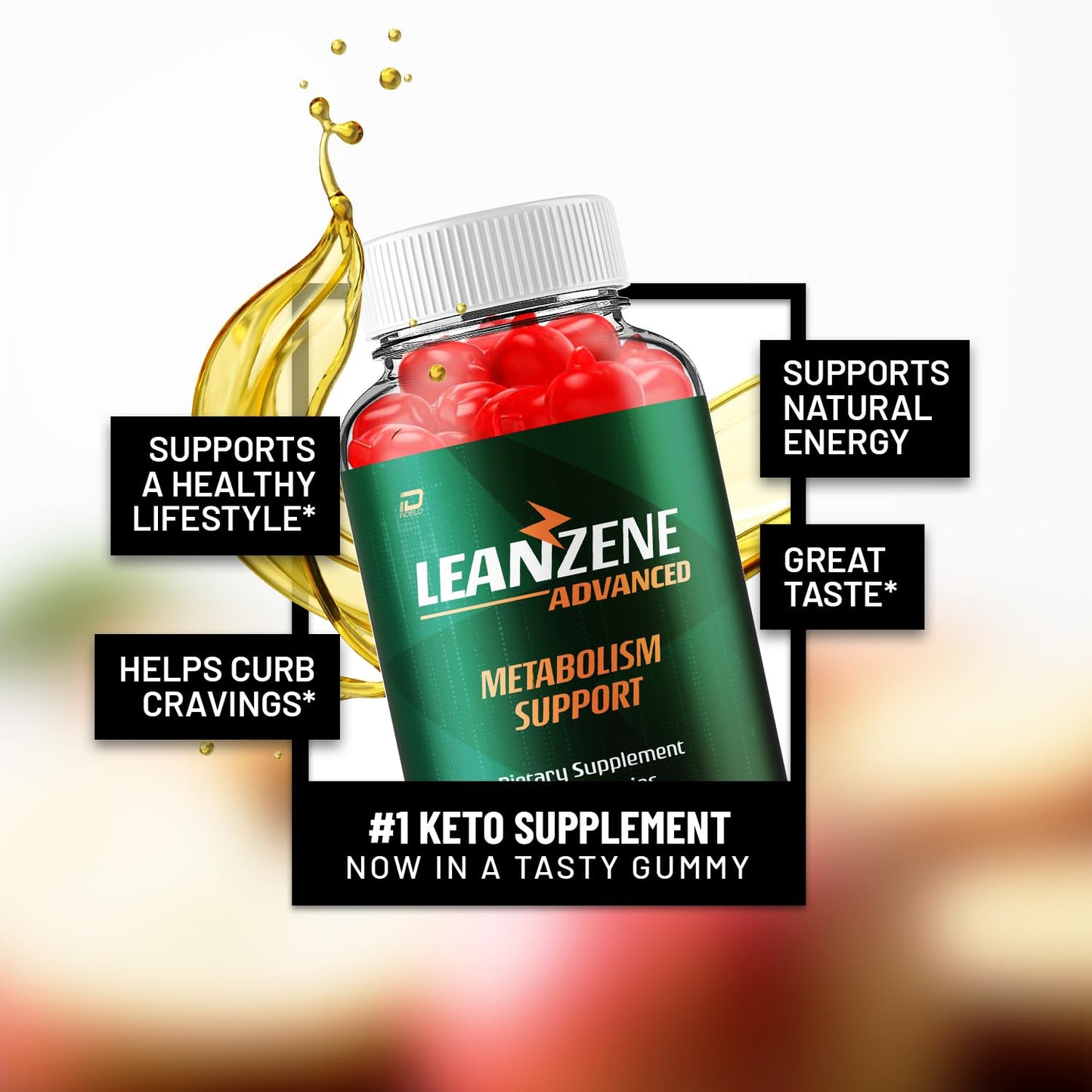 Indelo Leanzene ACV Gummies for Men and Women, 180 Gummies