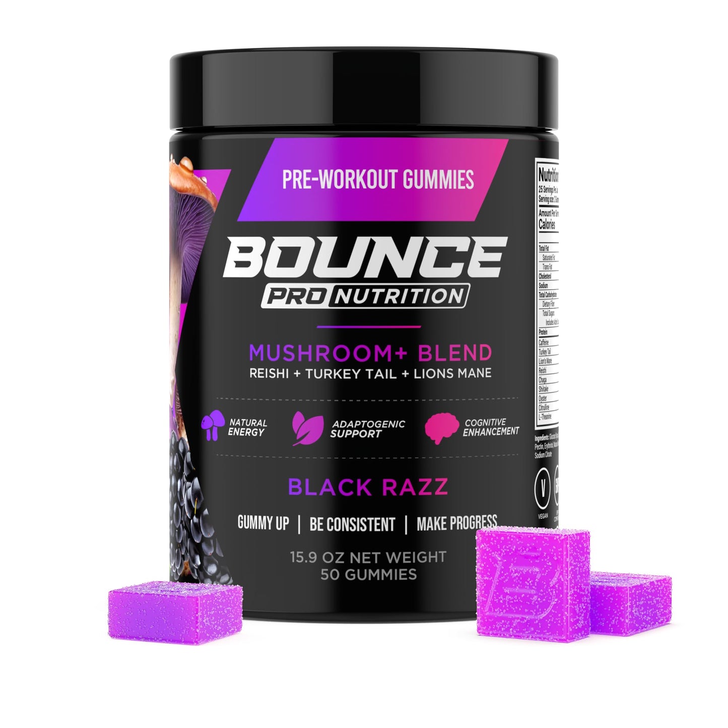 Bounce Pro Pre Workout Gummies 50 Count