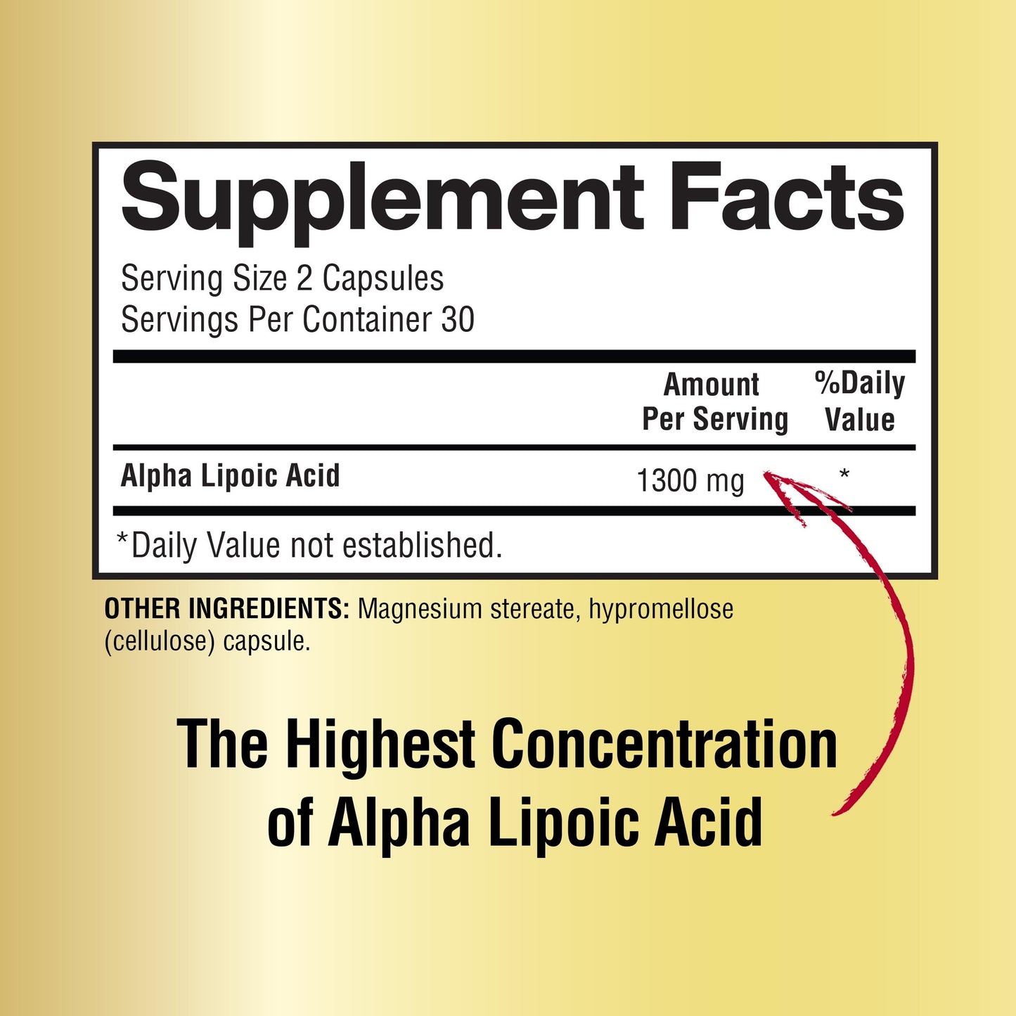 Happi Mi Nutrition Alpha Lipoic Acid 1300mg Capsule, 60 Count