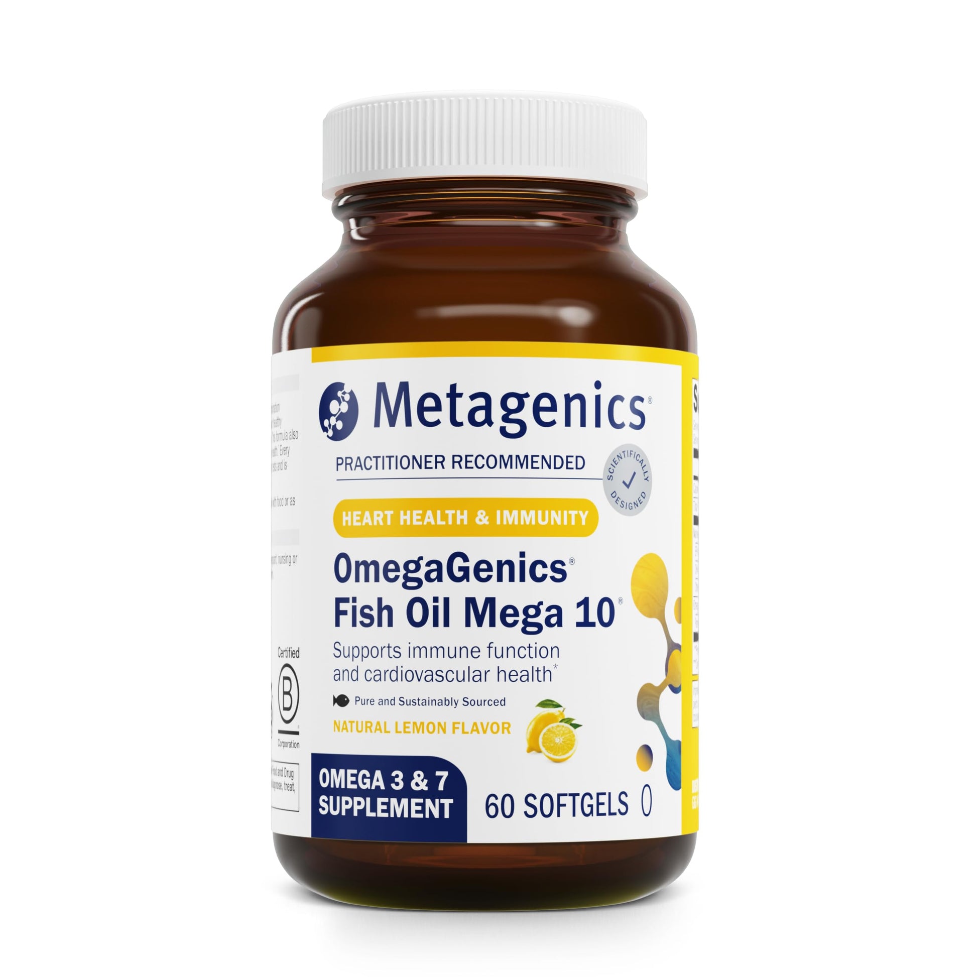 Metagenics OmegaGenics Mega 10, Omega-3 Heart Health Support Capsules 60