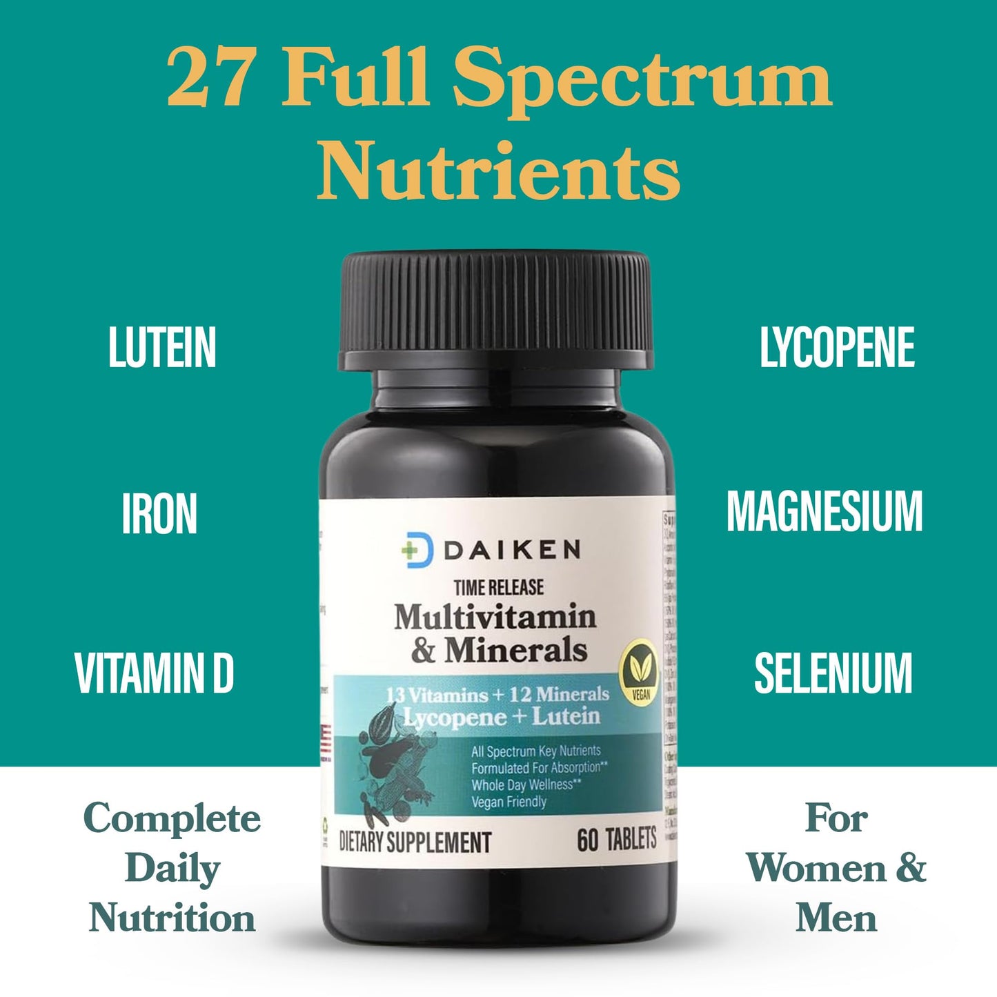 DAIKEN Mini Multivitamin Tablets, 60-Count