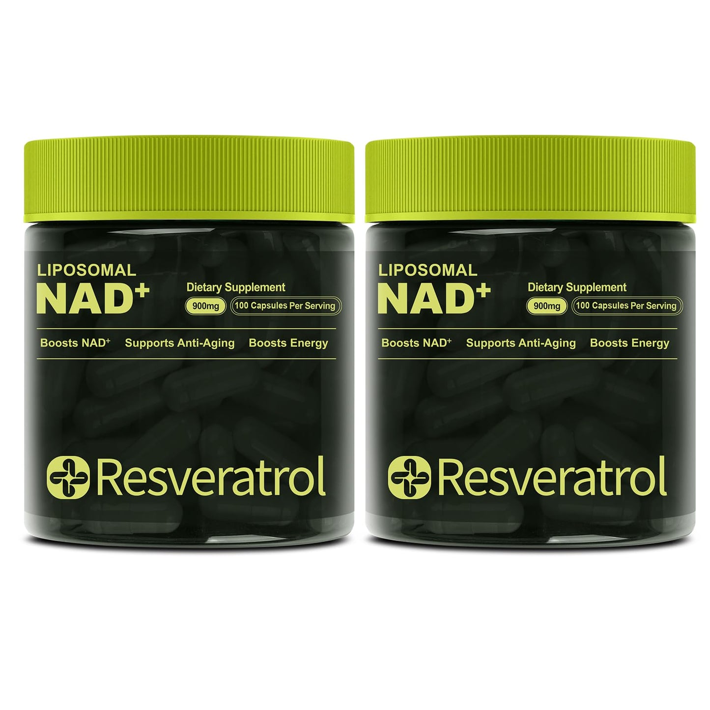 BOSNETHUINH NAD+ Supplement with Nicotinamide Riboside & Resveratrol, Liposomal NAD NMNH - Anti-Aging, Mental Clarity & Cellular Energy, Capsules, 200 Capsules