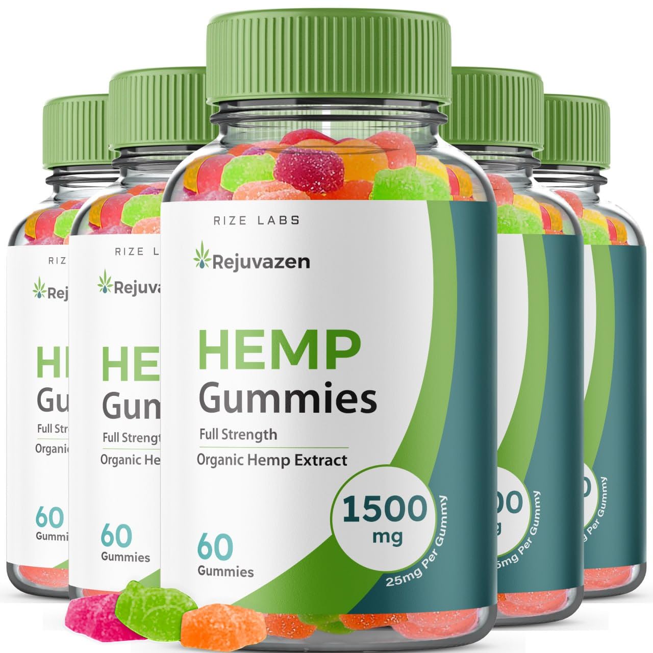 rize labs Rejuvazen Gummies Blood Pressure Hemp Formula Sleep Support 300 Gummies