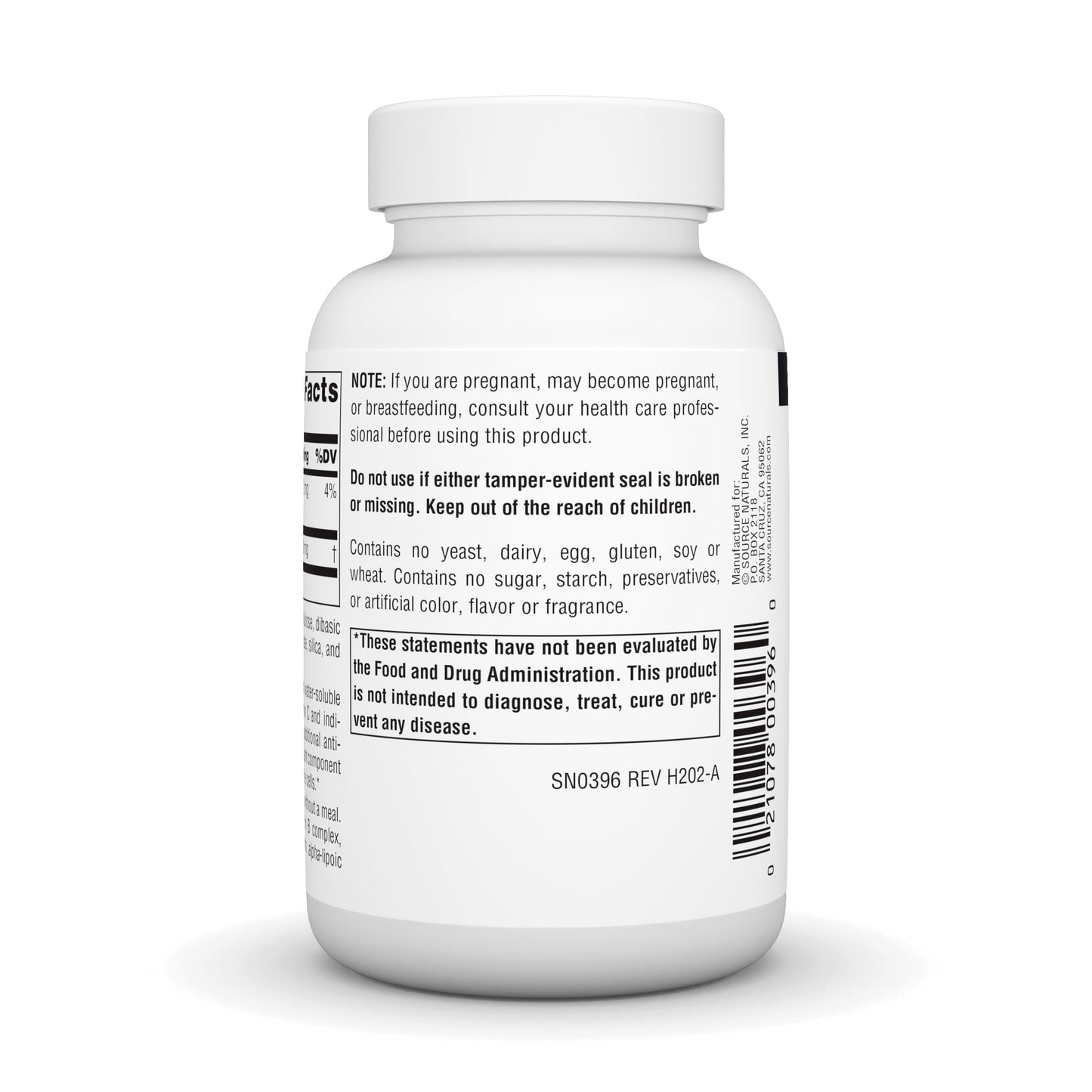 Source Naturals Alpha Lipoic Acid 200 mg Tablet, 120 Tablets