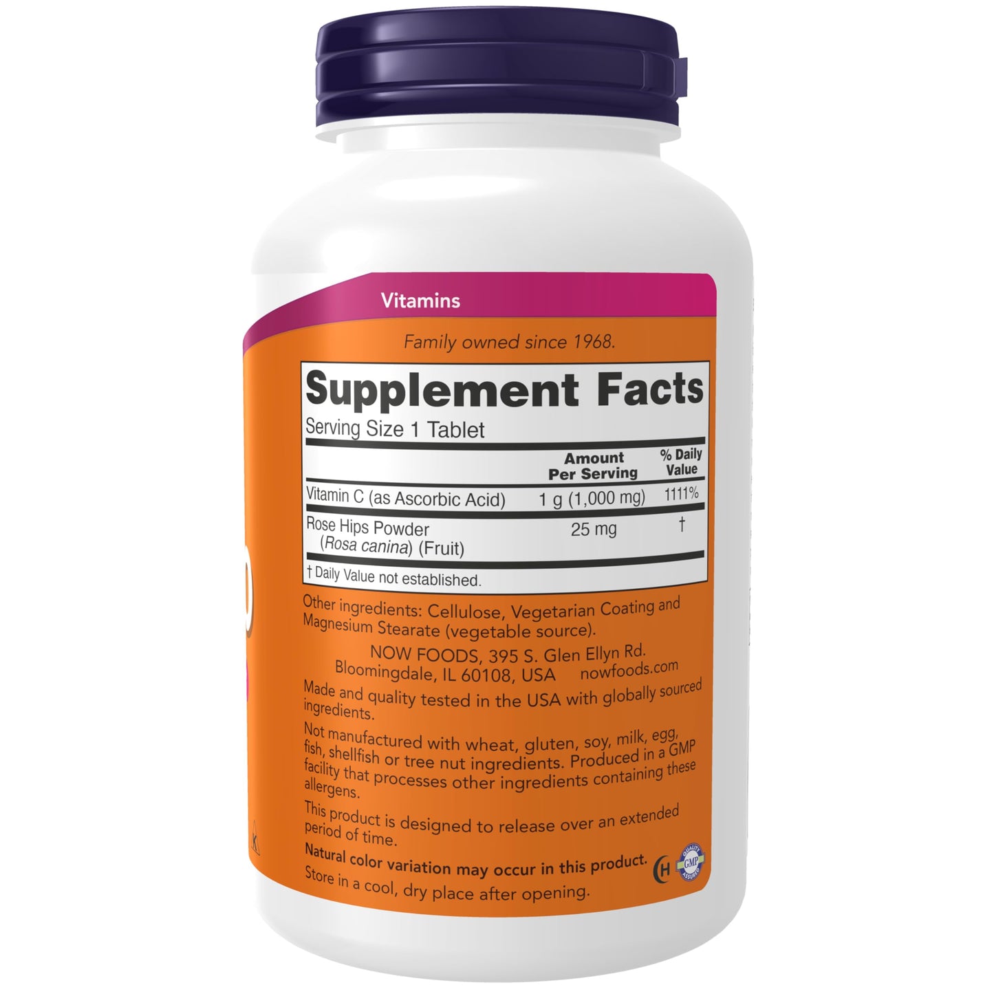 NOW Foods Vitamin C-1000 Sustained Release Tablet, 250 Tablets
