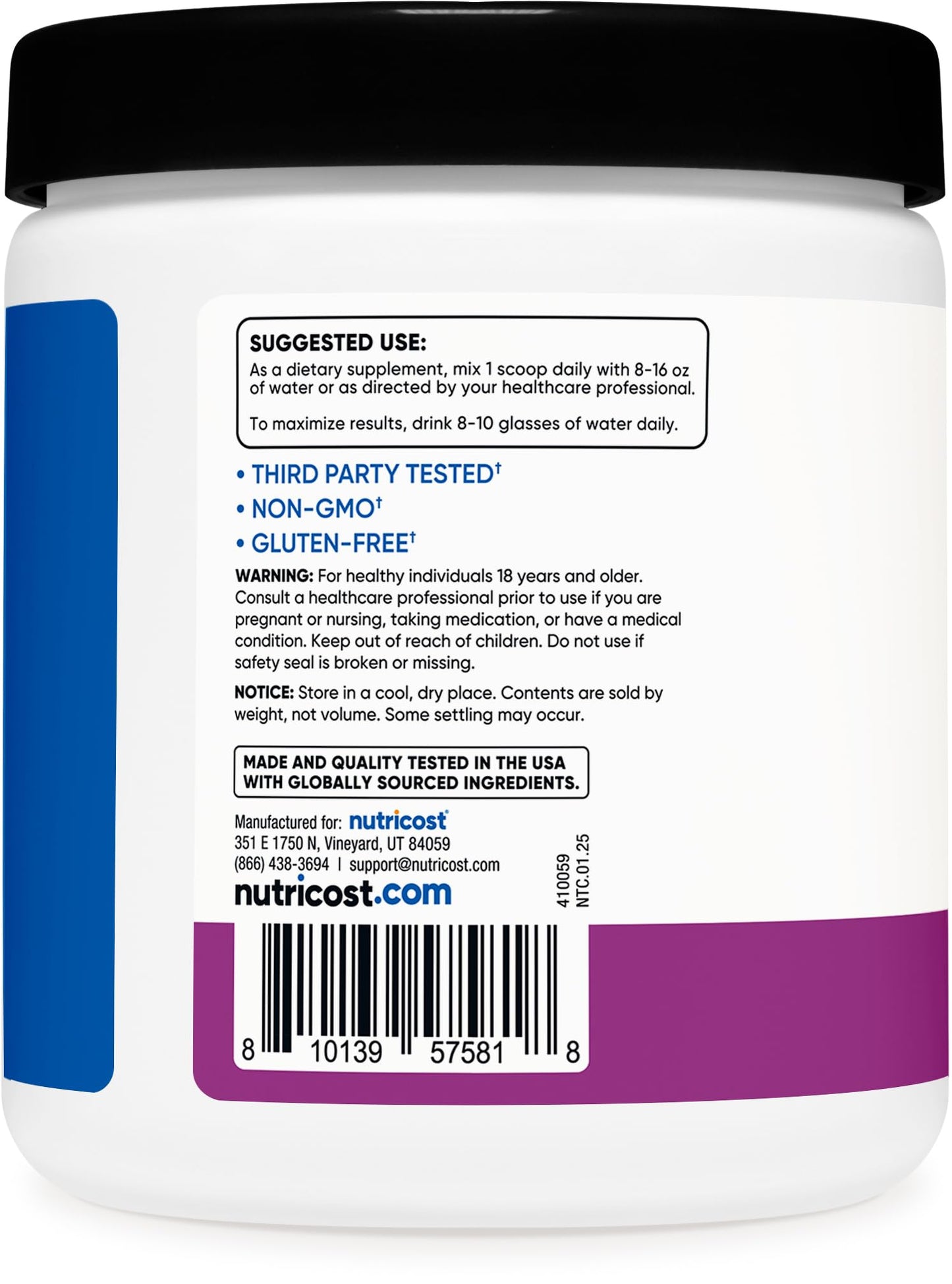 Nutricost Creatine Monohydrate Powder 9.9 Ounce