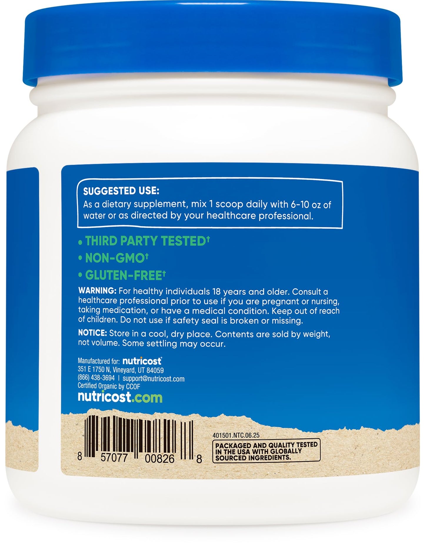 Nutricost Organic Chlorella Powder 16 oz