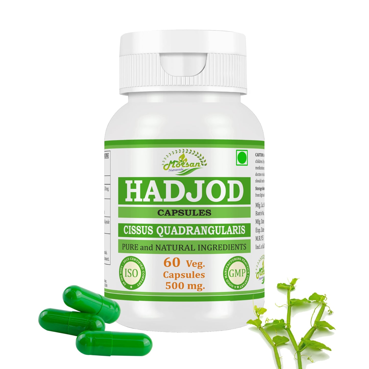 Morsan Nutraveda Hadjod (Cissus Quadrangularis) 500 mg Capsule, 60 Capsules
