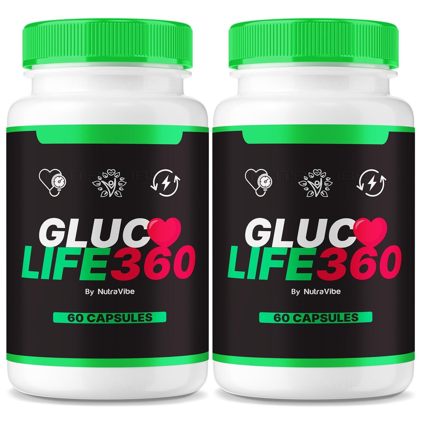 NutraVibe Gluco Life 360 Heart Wellness Support, 120 Capsules