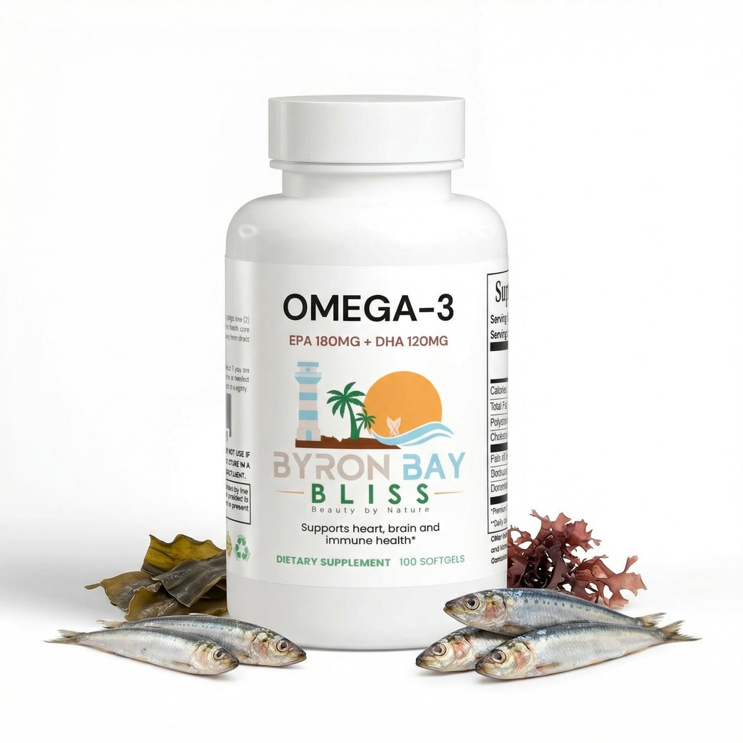 Byron Bay Bliss Omega-3 Fish Oil Softgels 100 Softgels