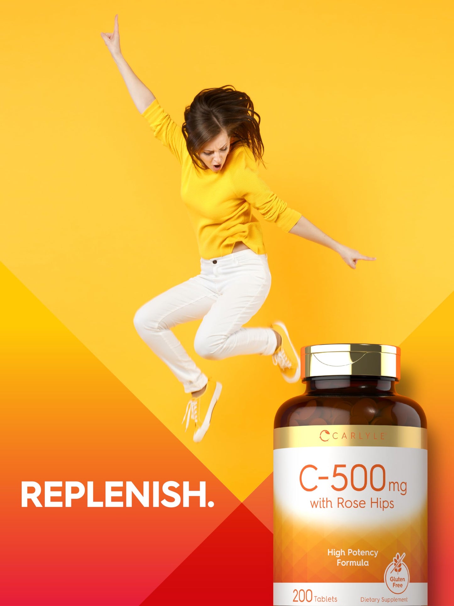 Carlyle Vitamin C 500mg with Rose Hips Tablet, 200 Tablets