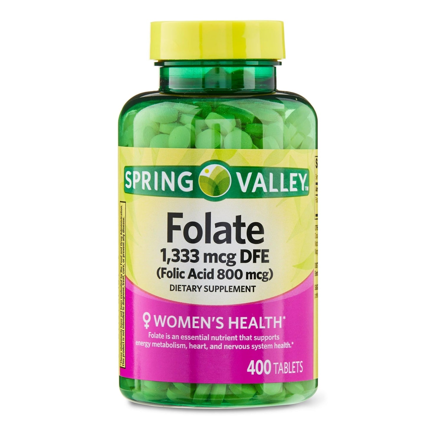 BASKETGOODS Folate Dietary Supplement Tablet, 400 Count