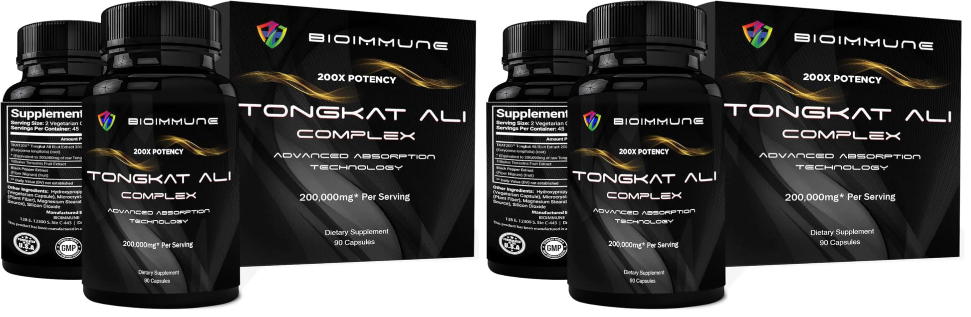 BioImmune Longjack Tongkat Ali Extract Capsules, 180 Capsules