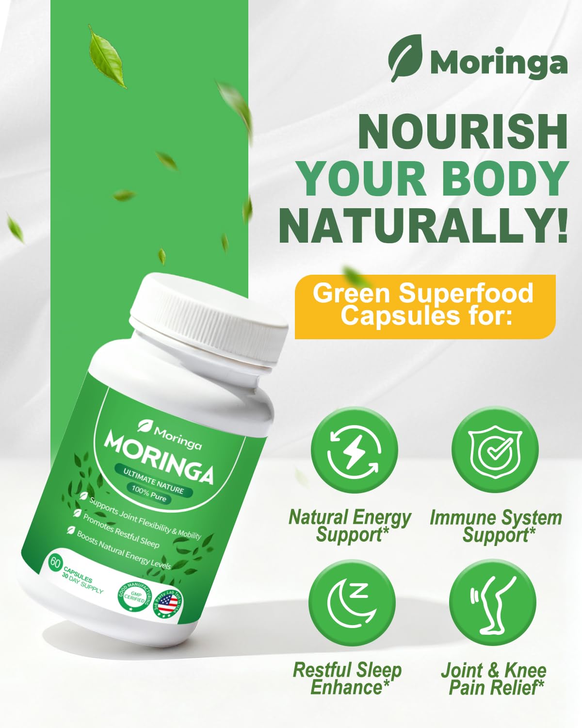 Fravonique Moringa Capsules 800mg, 60 Capsules