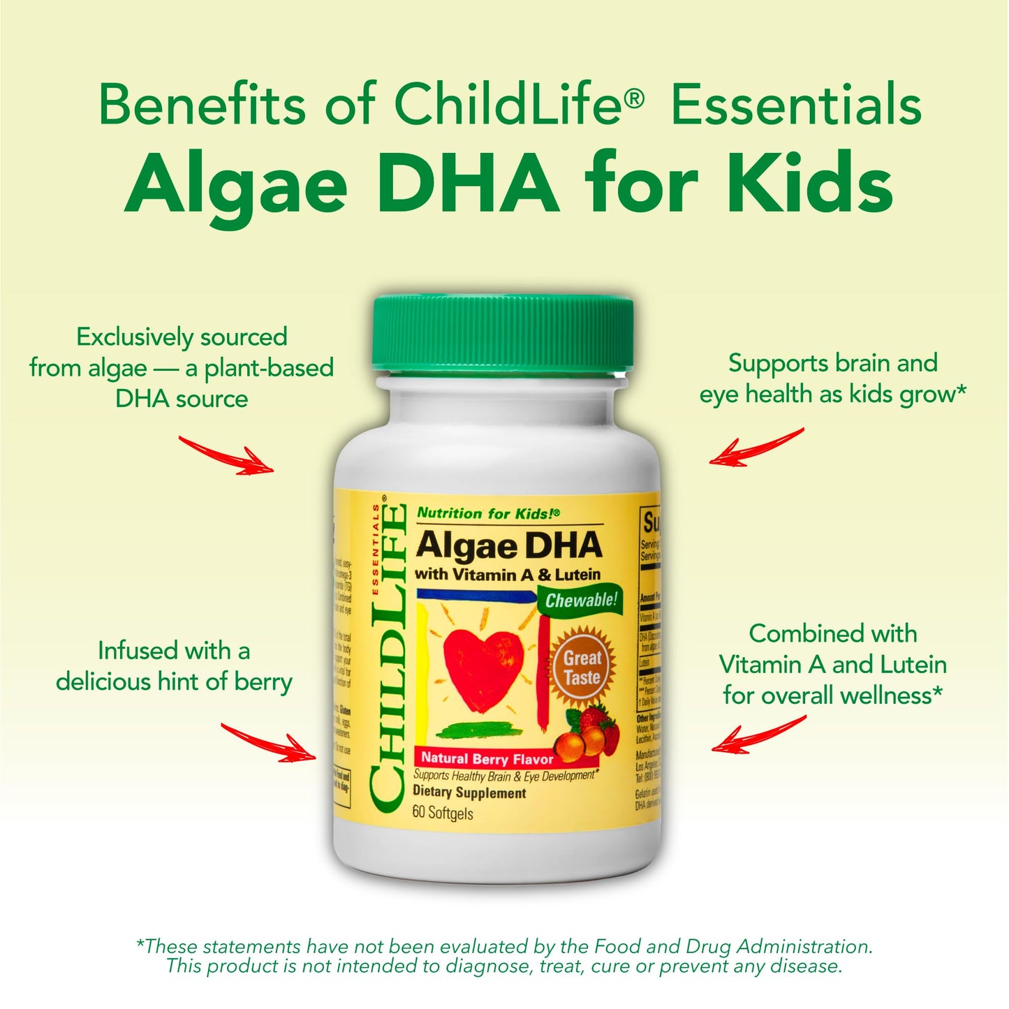 ChildLife Essentials Algae DHA for Kids Softgels 60
