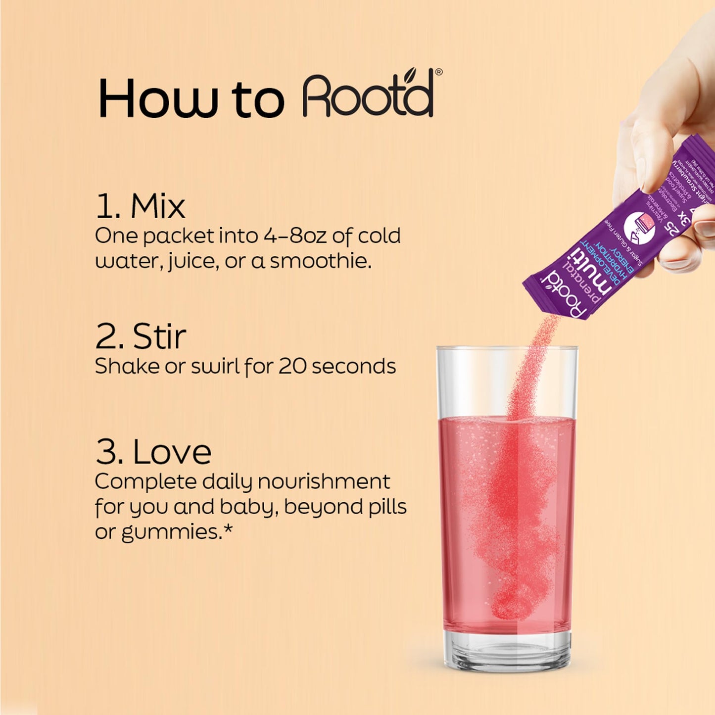 Root'd Multivitamin Powder for Women 25 Vitamins & Minerals 30 Count