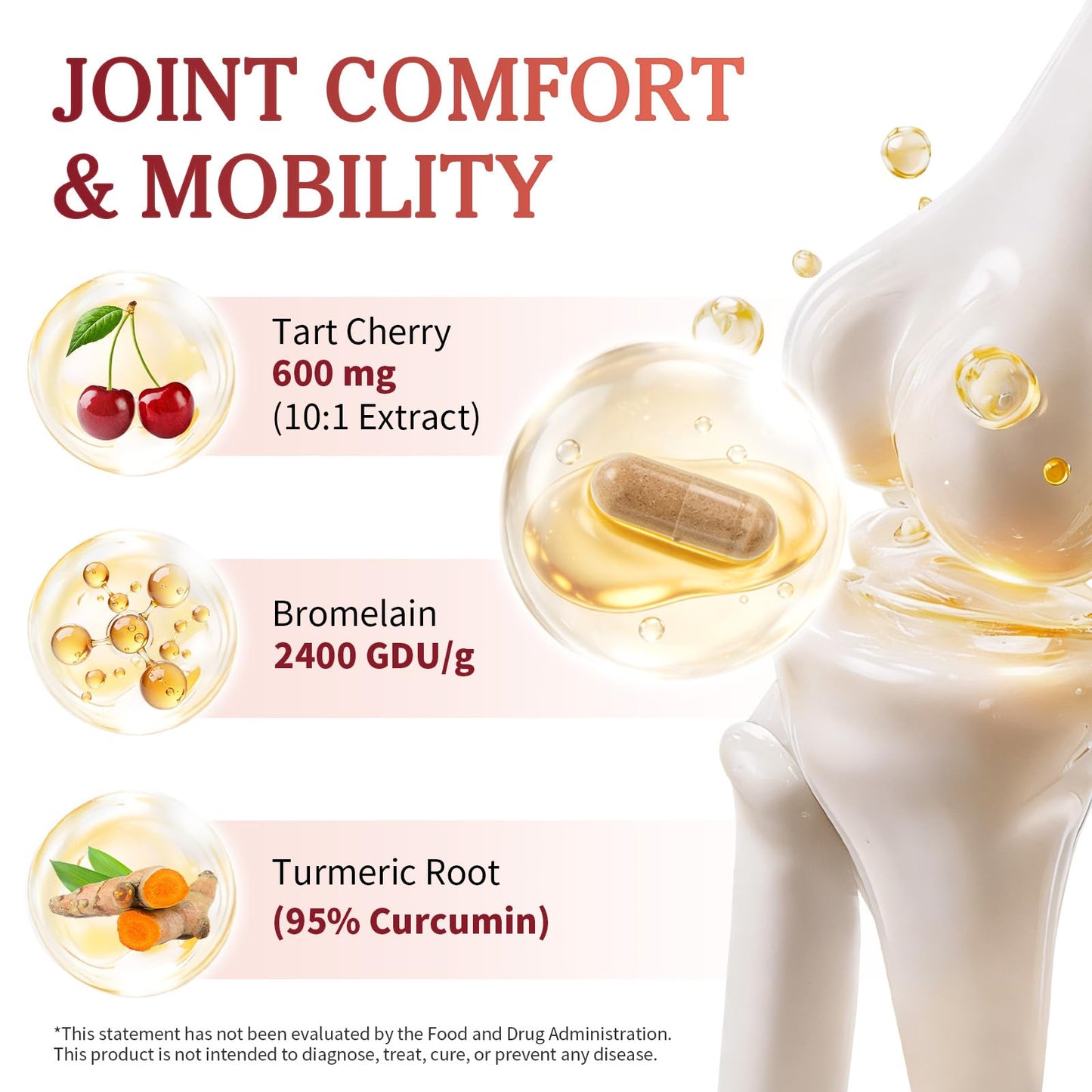 B BEWORTHS Tart Cherry Capsules for Natural Uric Acid Balance Joint Support, 120 Count