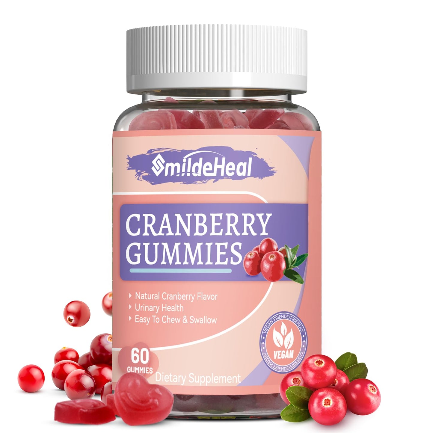 SmildeHeal Cranberry Gummies Gummy 60 Count