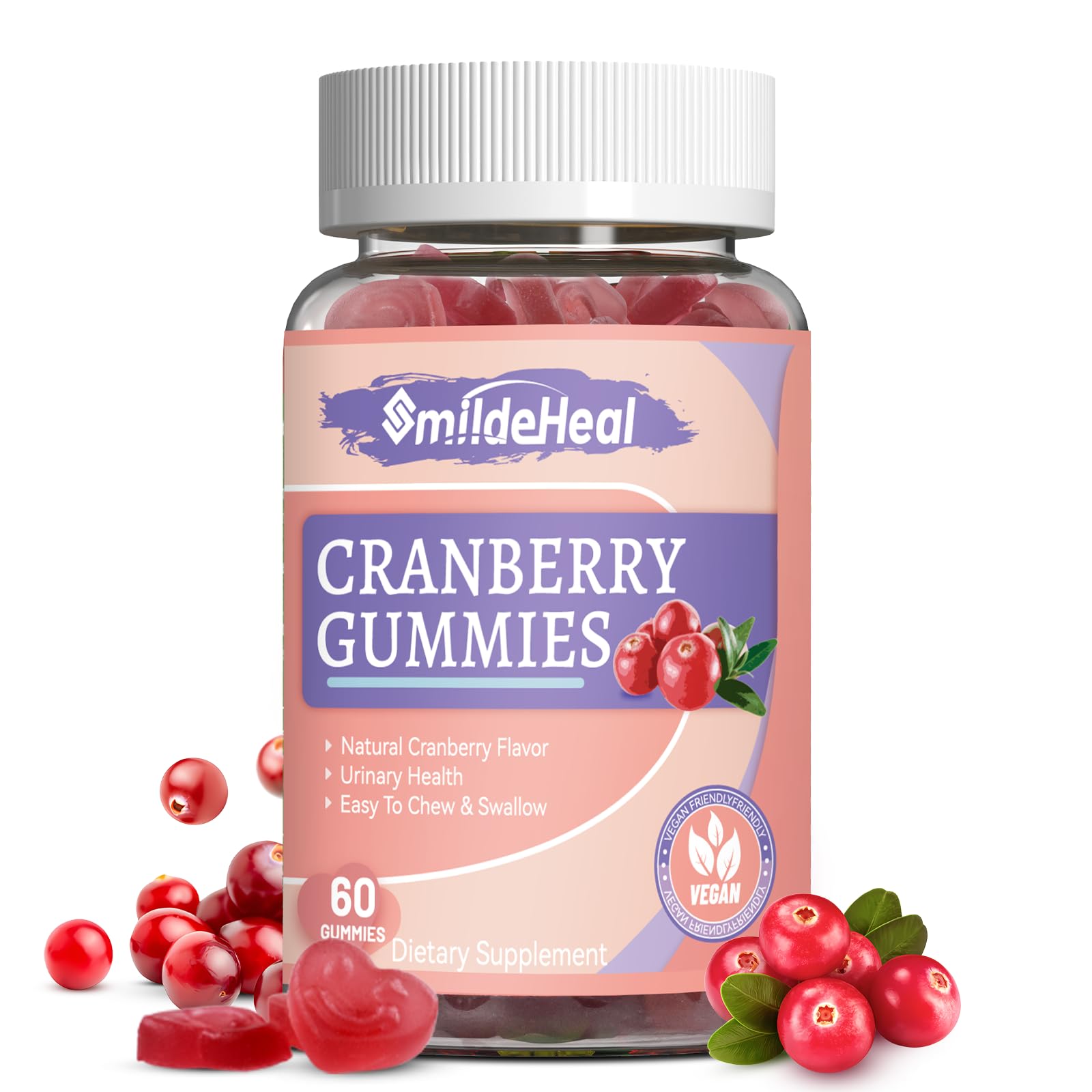 SmildeHeal Cranberry Gummies Gummy 60 Count