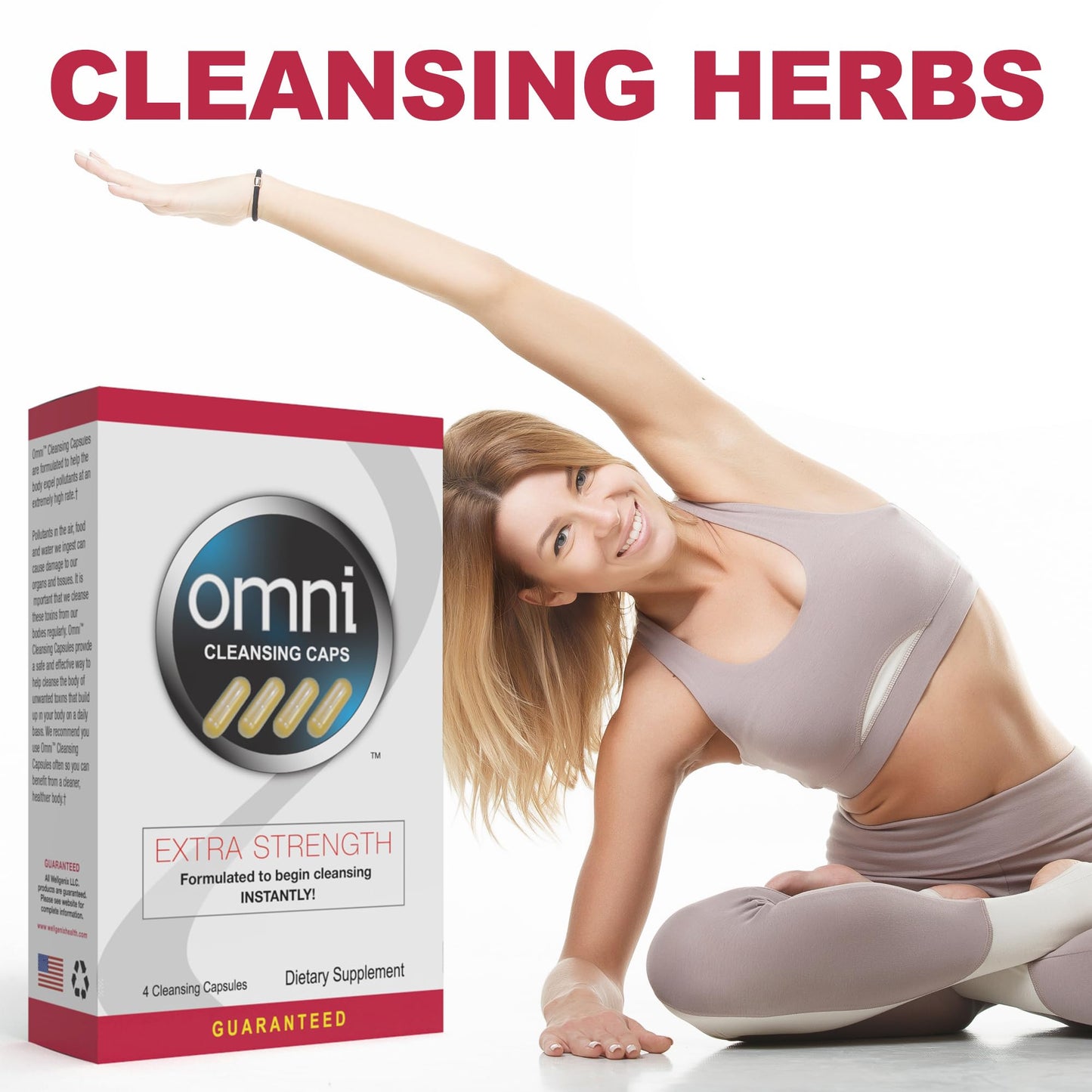 Wellgenix Omni Herbal Cleanse Detox Capsules 4 Count