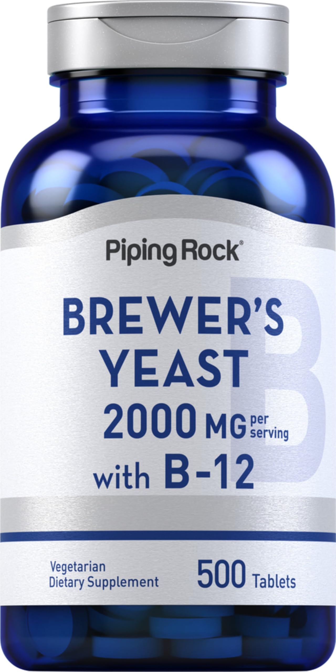 Piping Rock Brewer's Yeast 2000mg Tablets, 500 Count