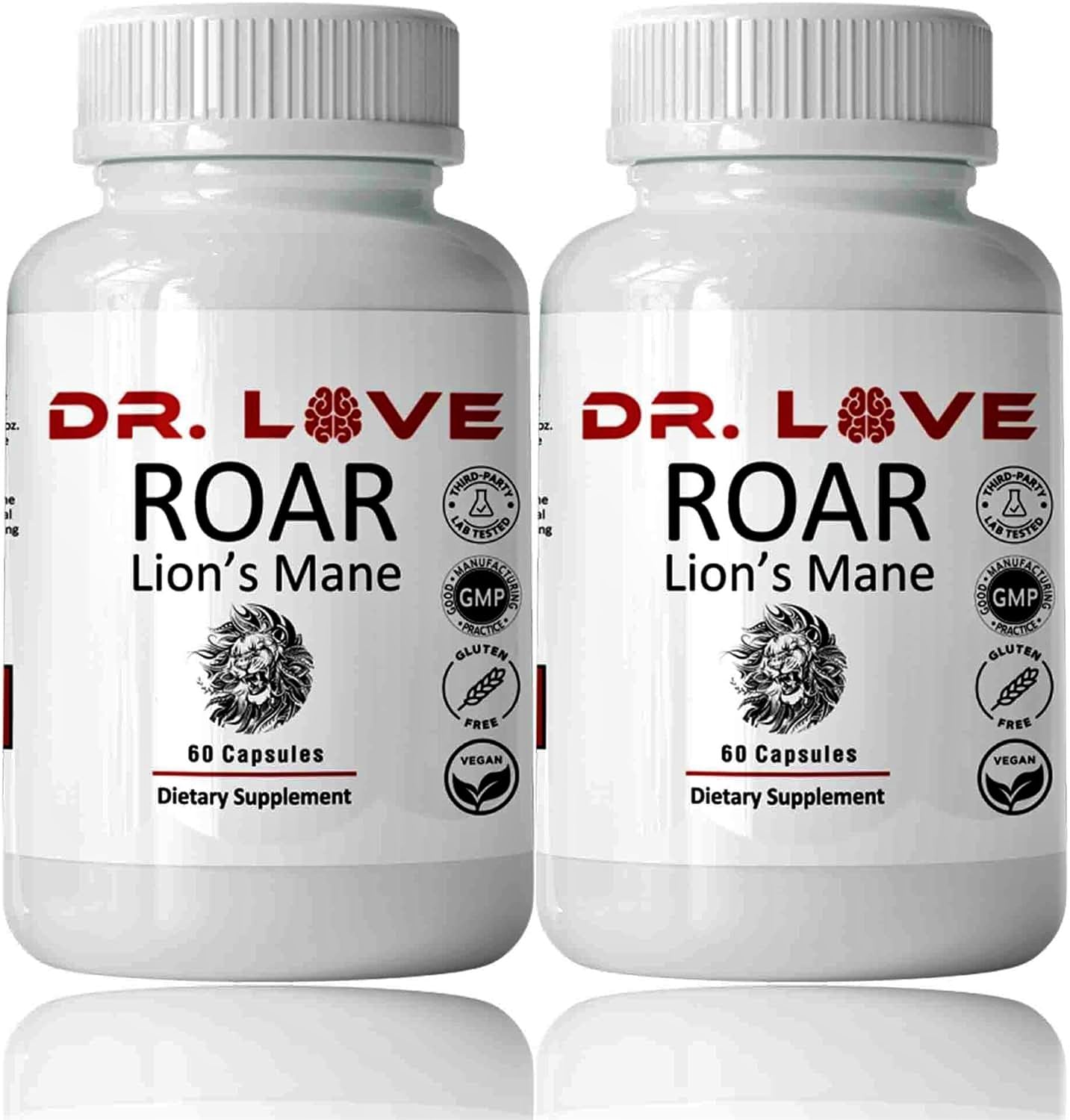 POSURI DR Loves Roar Lions Mane Supplement 60 Capsules