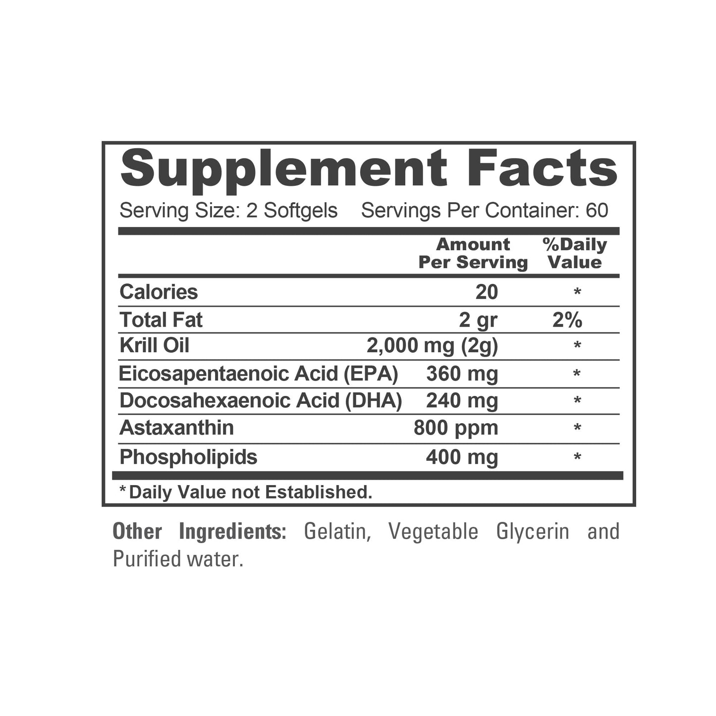 NusaPure Antarctic Krill Oil 2000 mg Softgels, 120 Count
