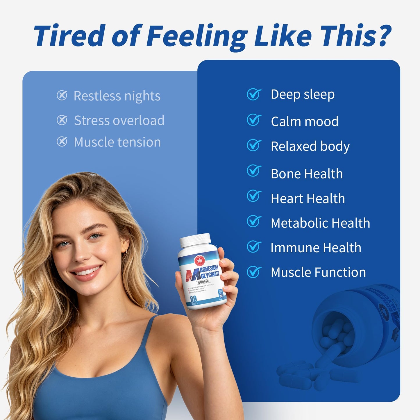 GABE SUNNYBEARS Magnesium Glycinate 500mg with B6 & B12 High Absorption Magnesium Supplement for Sleep, Relaxation & Muscle Support, Gentle on Stomach, 60 Capsules