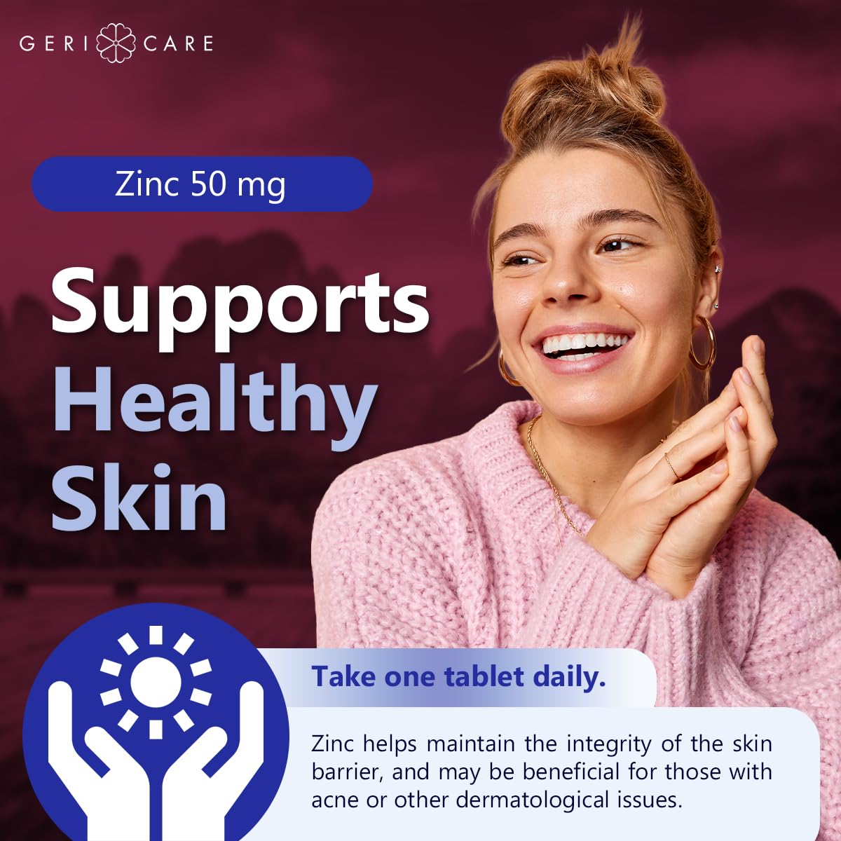 GeriCare Zinc Sulfate Tablets 50mg, 100 Count