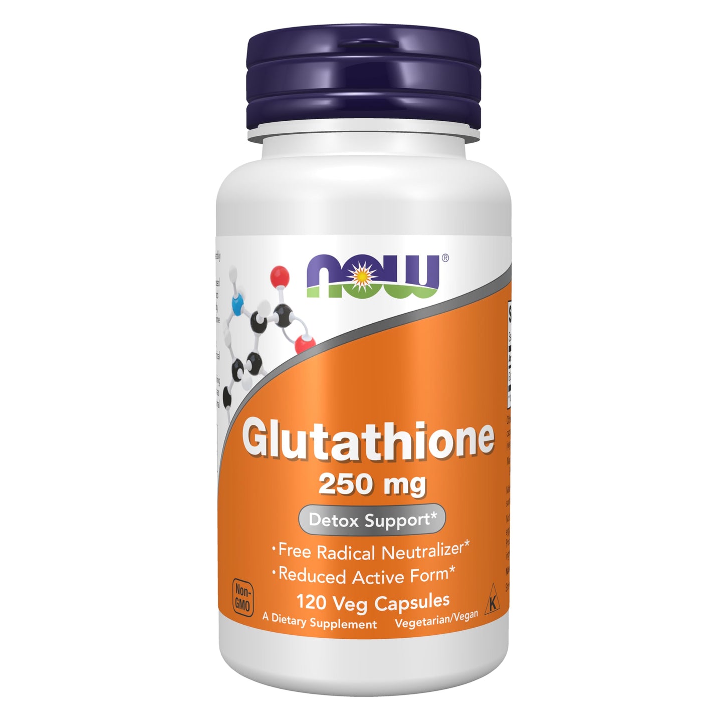 NOW Foods Glutathione 250 mg Detoxification Support Free Radical Neutralizer Capsules 120
