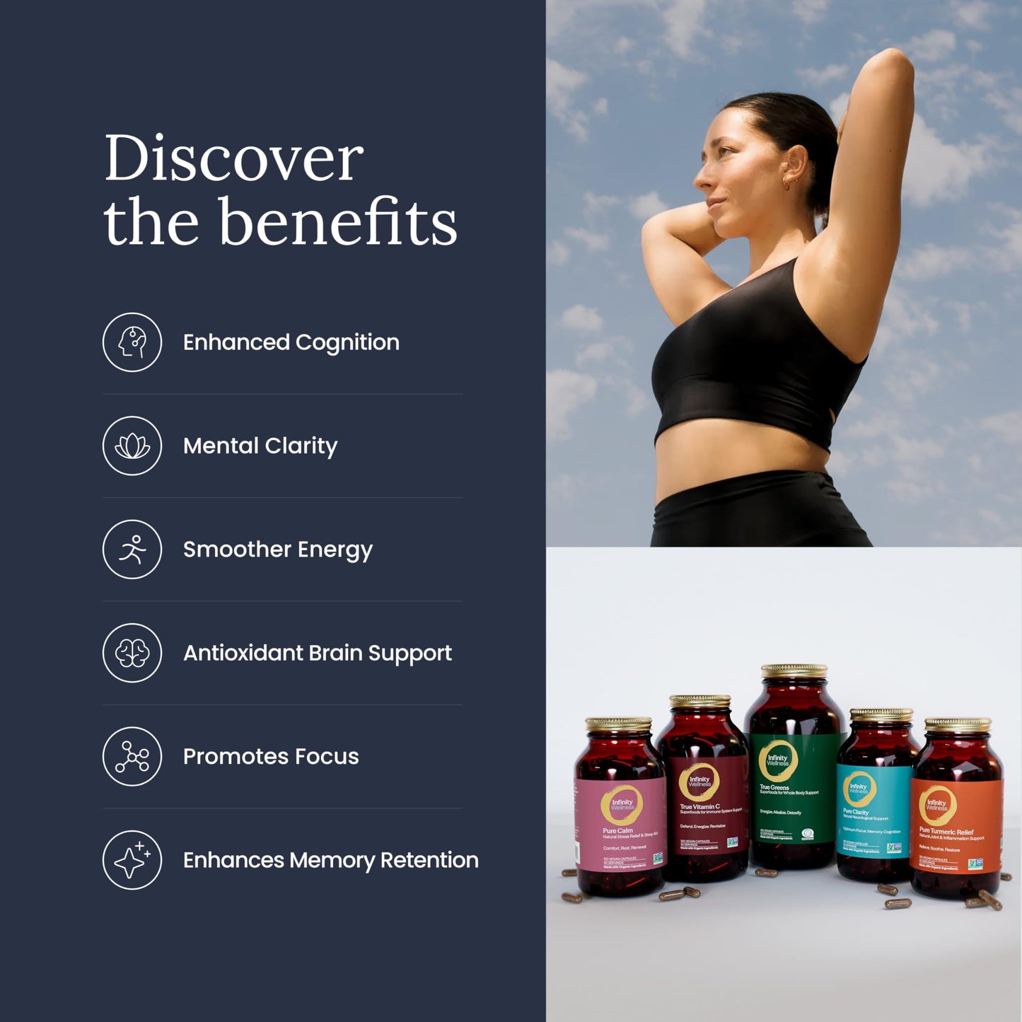 Infinity Greens Memory and Focus Supplement Capsule, 150 Capsules