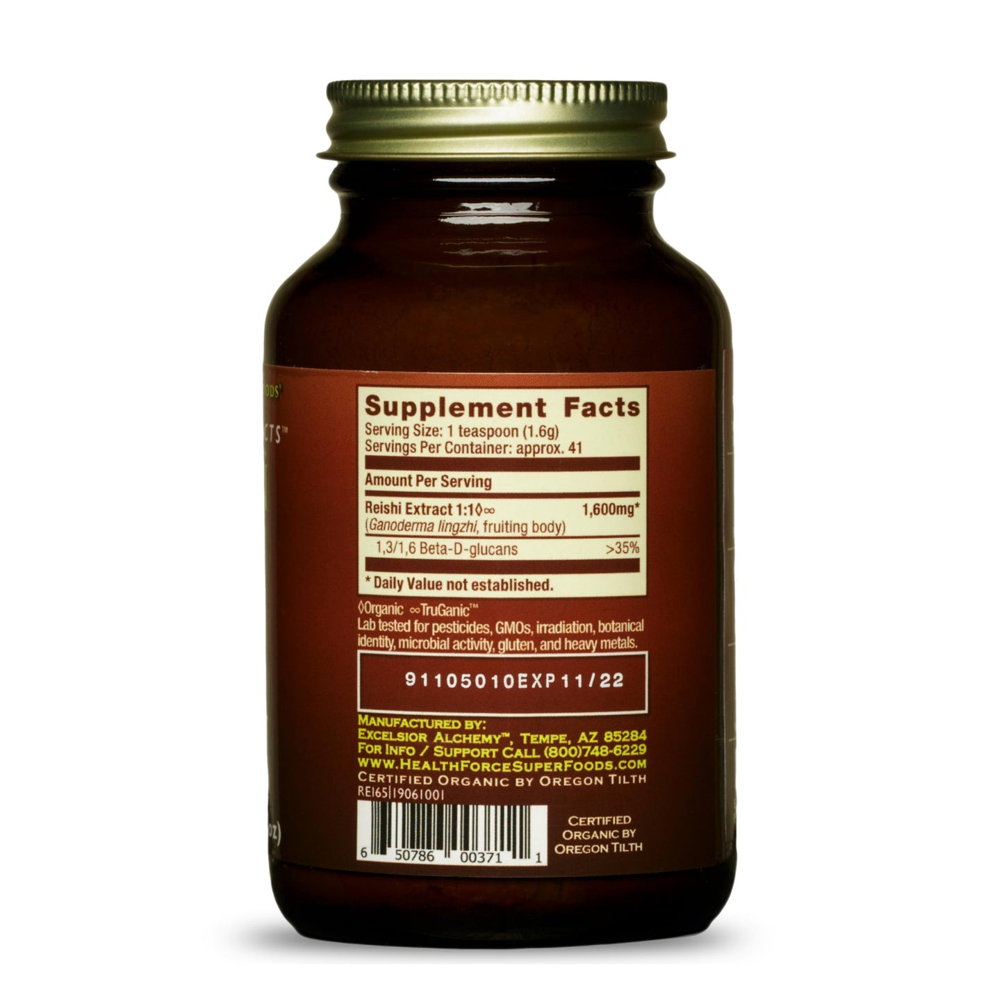 HEALTHFORCE SUPERFOODS Integrity Extracts Reishi Powder 2.2928