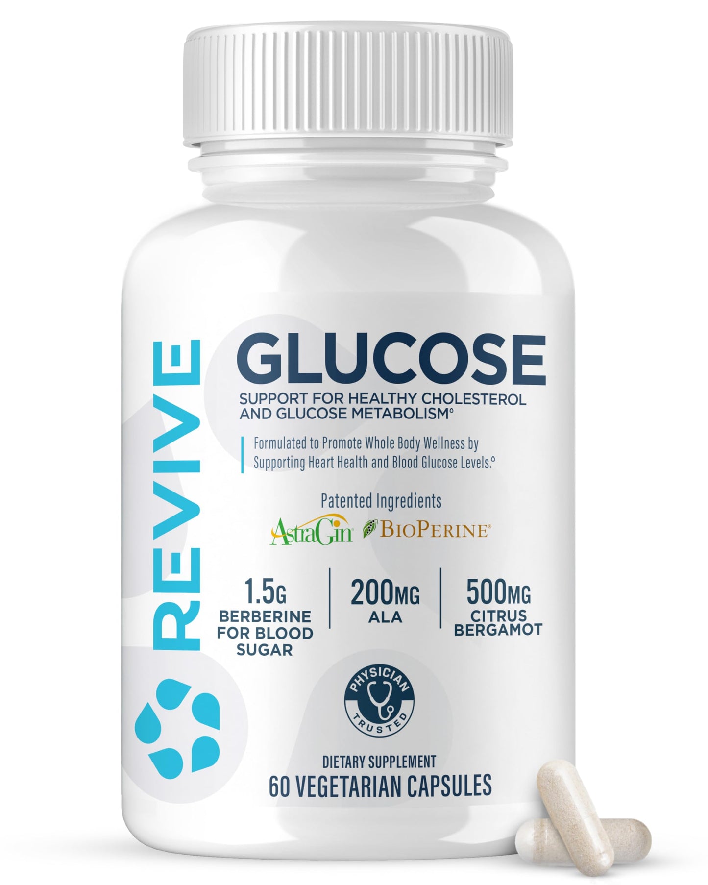 Revive Glucose Support Supplement Capsule 180 Count