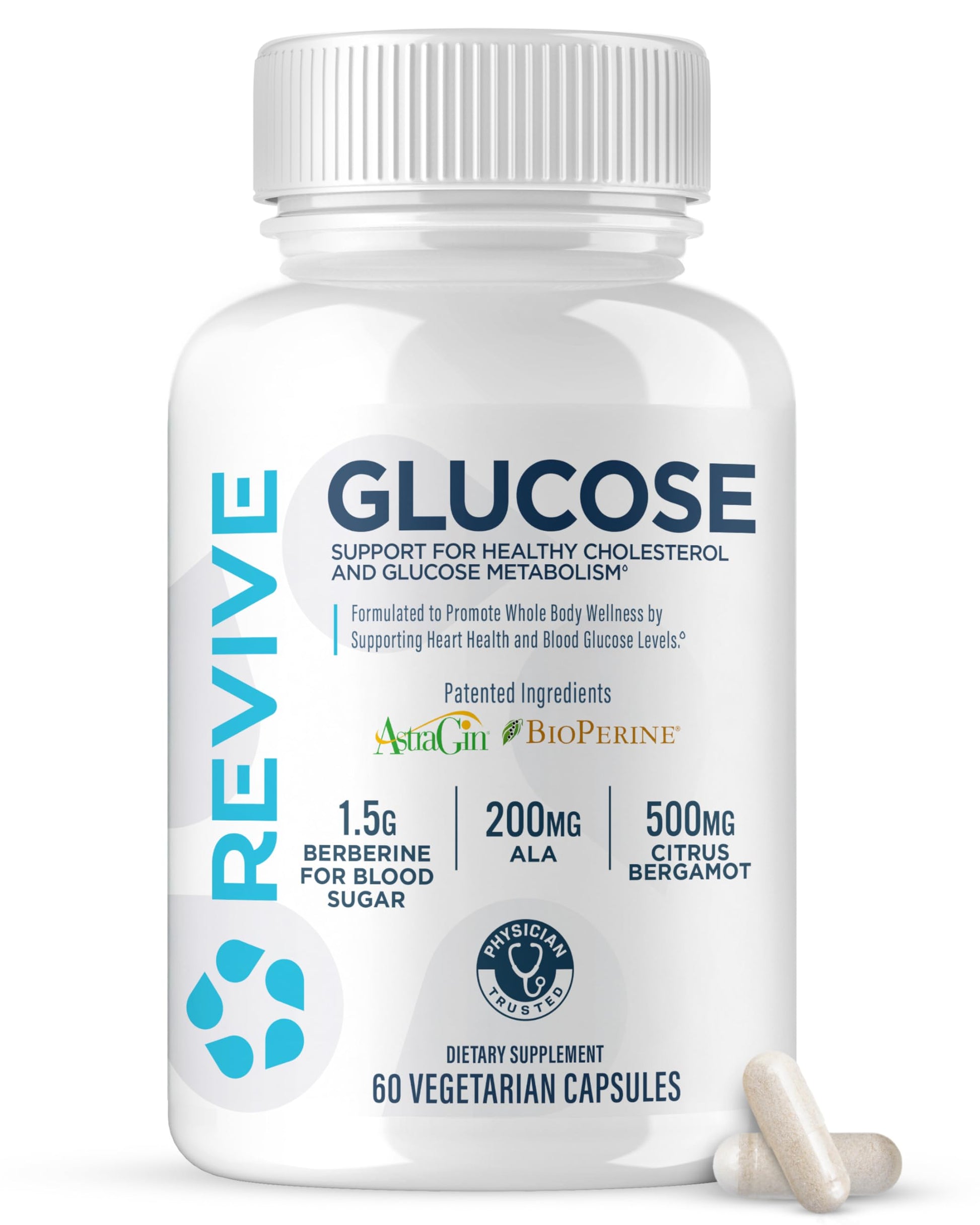 Revive Glucose Support Supplement Capsule 180 Count