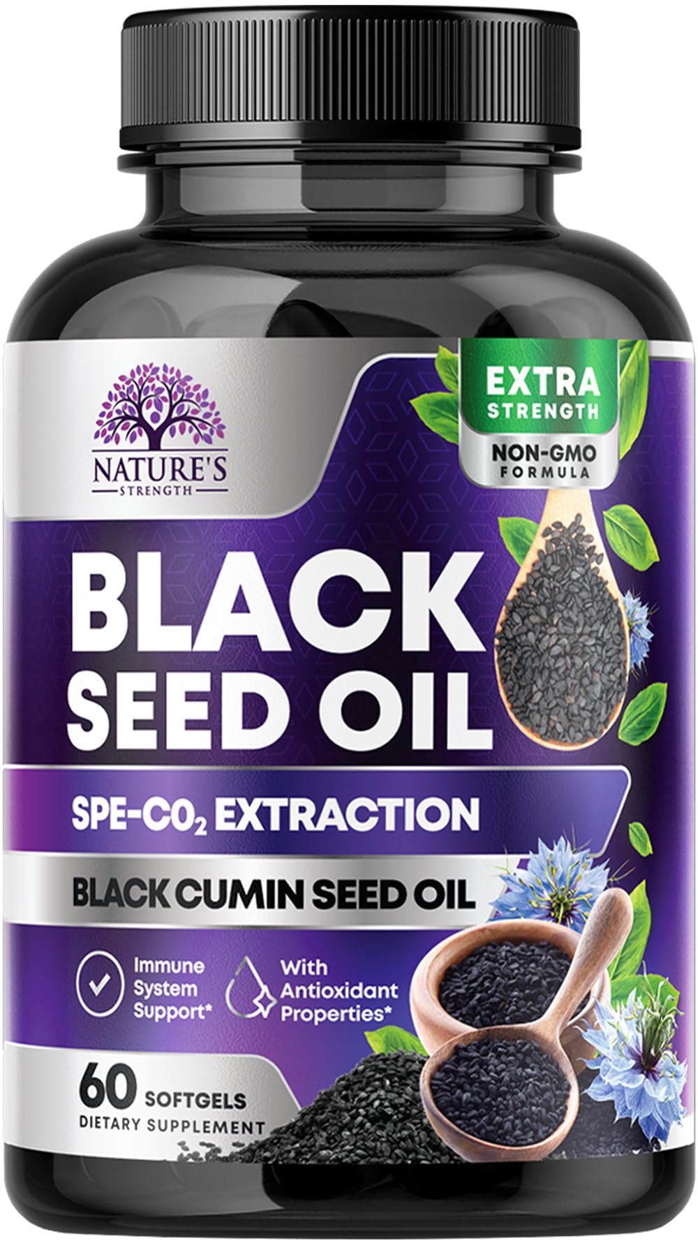 Nature's Strength Black Seed Oil Softgels, 60 Count