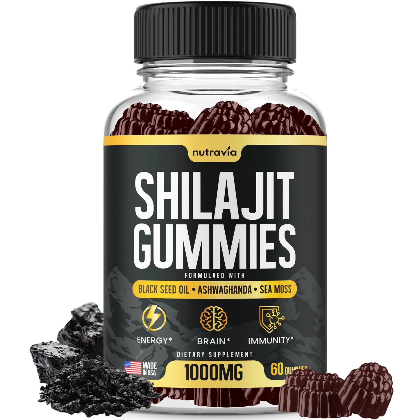 Nutravia Shilajit Gummies 60 Count