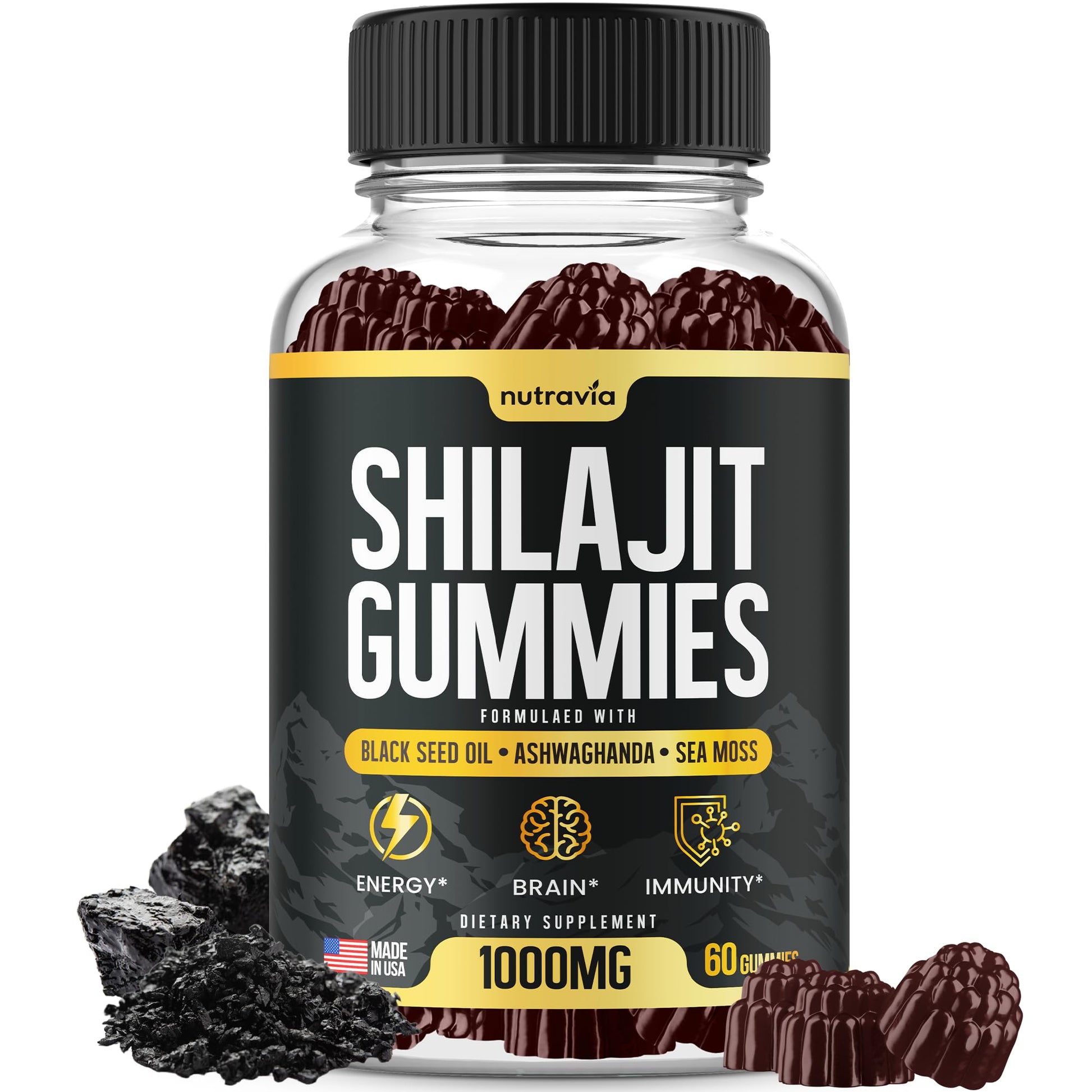 Nutravia Shilajit Gummies 60 Count