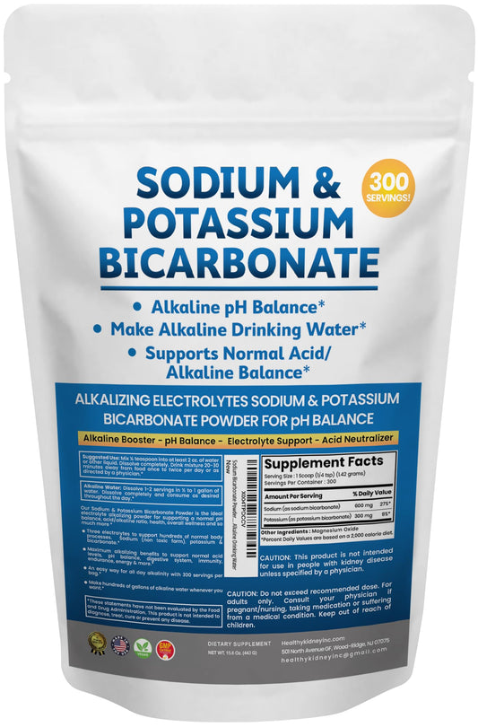 Kidney Restore Sodium Bicarbonate & Potassium Bicarbonate pH Balance Capsule, 30 Capsules