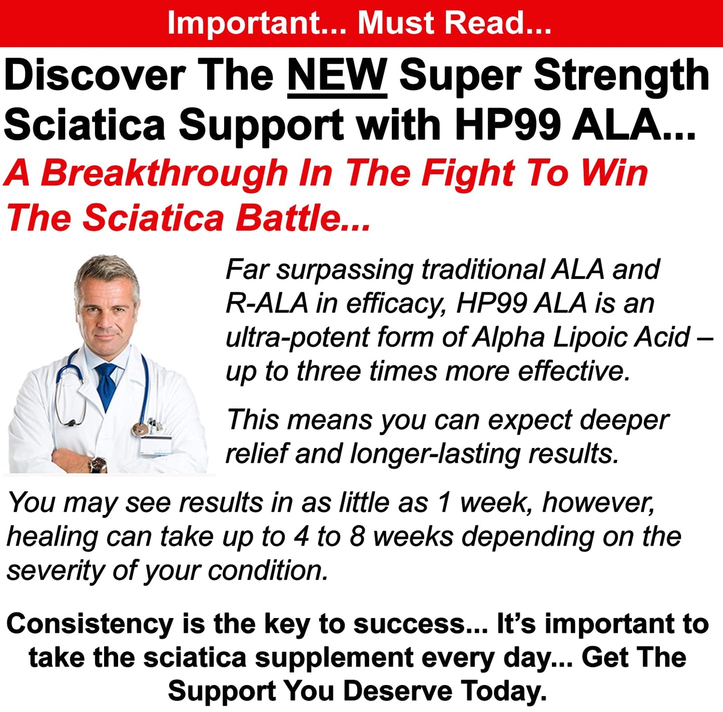Nuturna Sciatica Nerve Relief Alpha Lipoic Acid 600 mg Capsules, 120 Count
