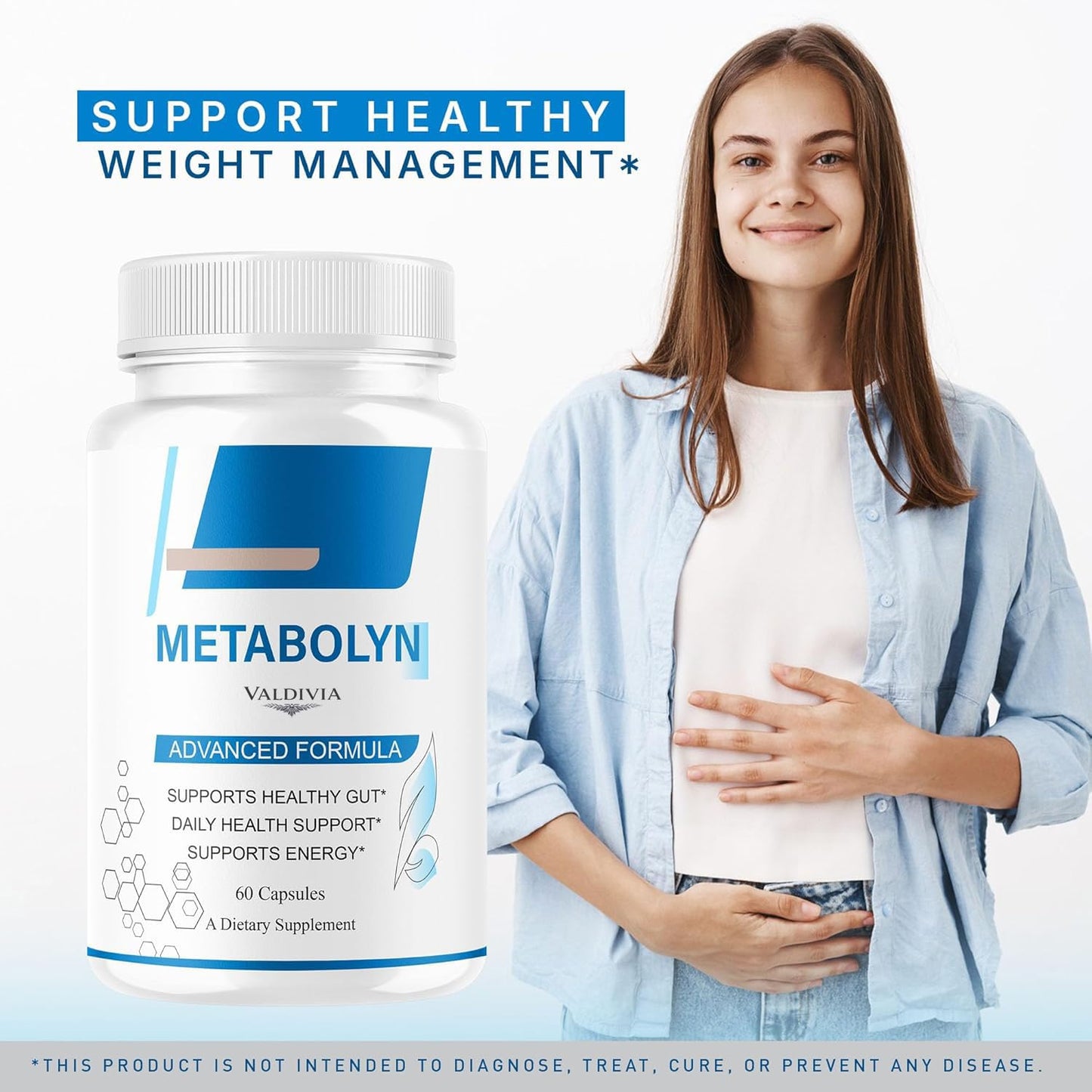 Valdivia Metabolyn Capsules - Original Metabolyn All Natural Advanced Formula Supplement Support Health - Maximum Strength, Daily Premium for Overall Health & Wellness, 60 Capsules