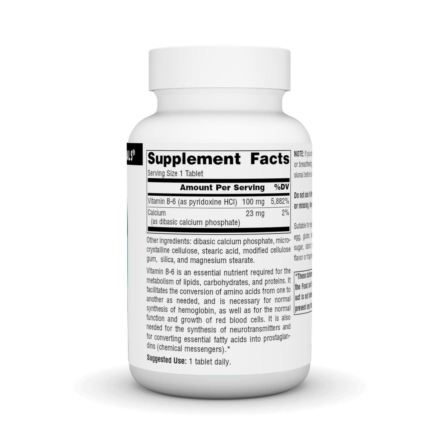 Source Naturals Vitamin B-6, 100 mg Immune System Support Tablets, 250 Tablets