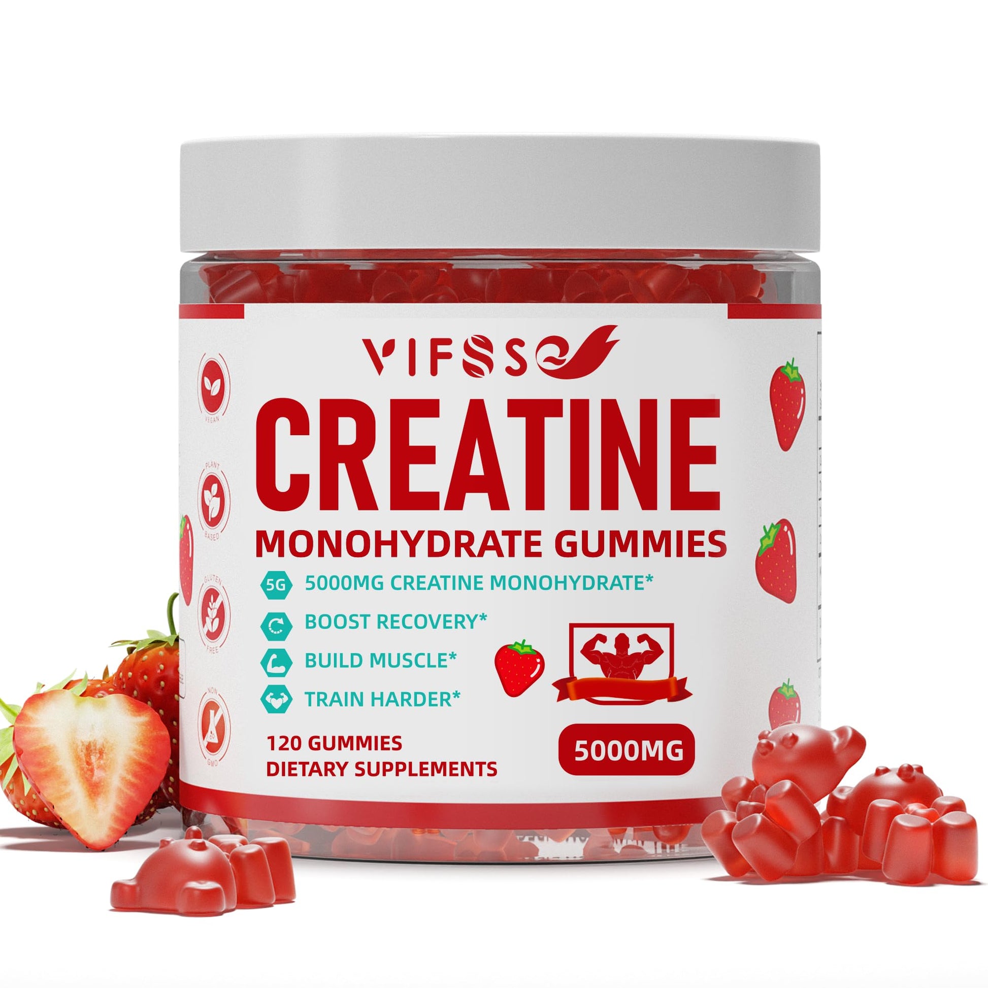 VIFSSG Creatine Monohydrate Gummies 120 Count